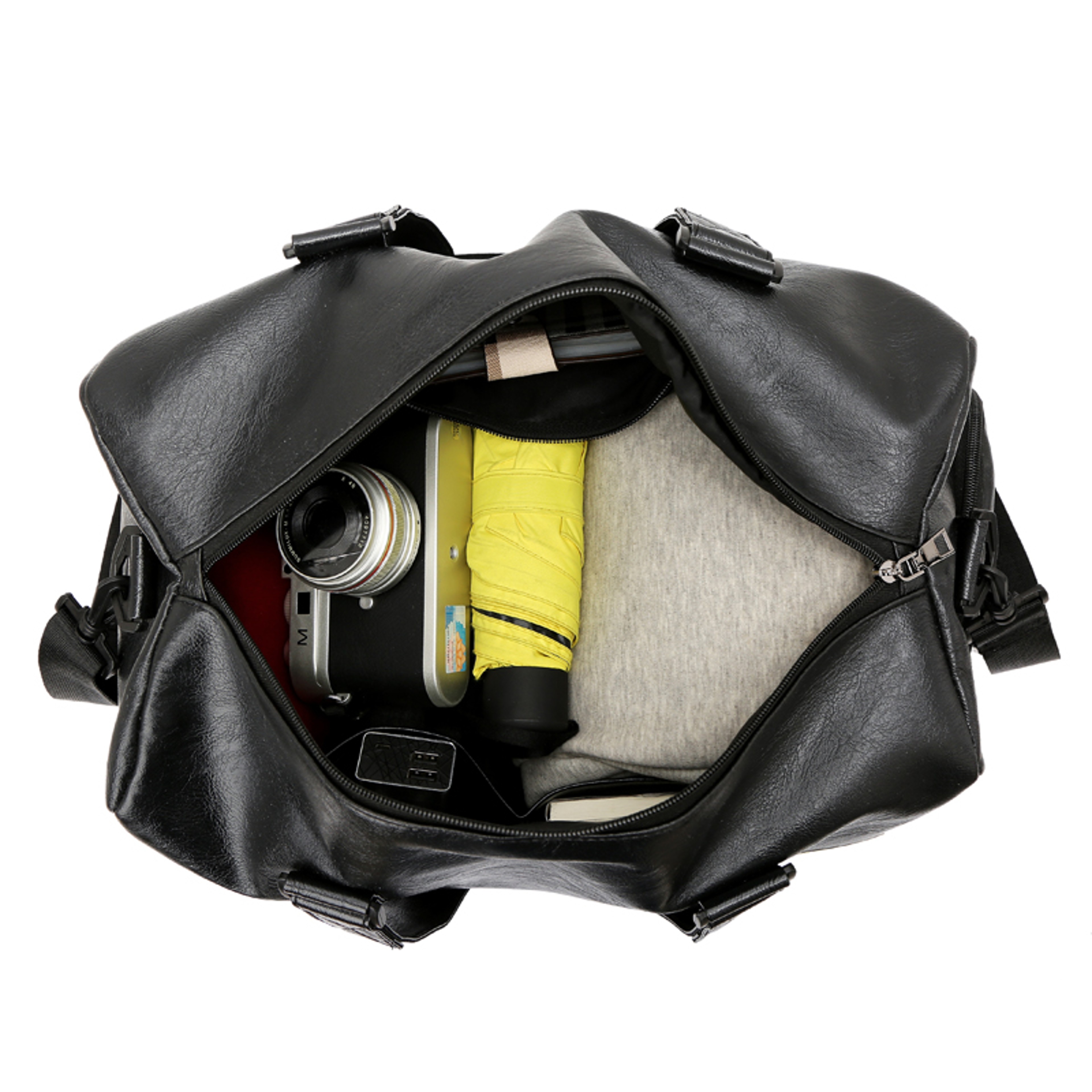 Waterproof Leather Handbag with Wet & Dry Separation Perfect for Travel & Fitness – view 6