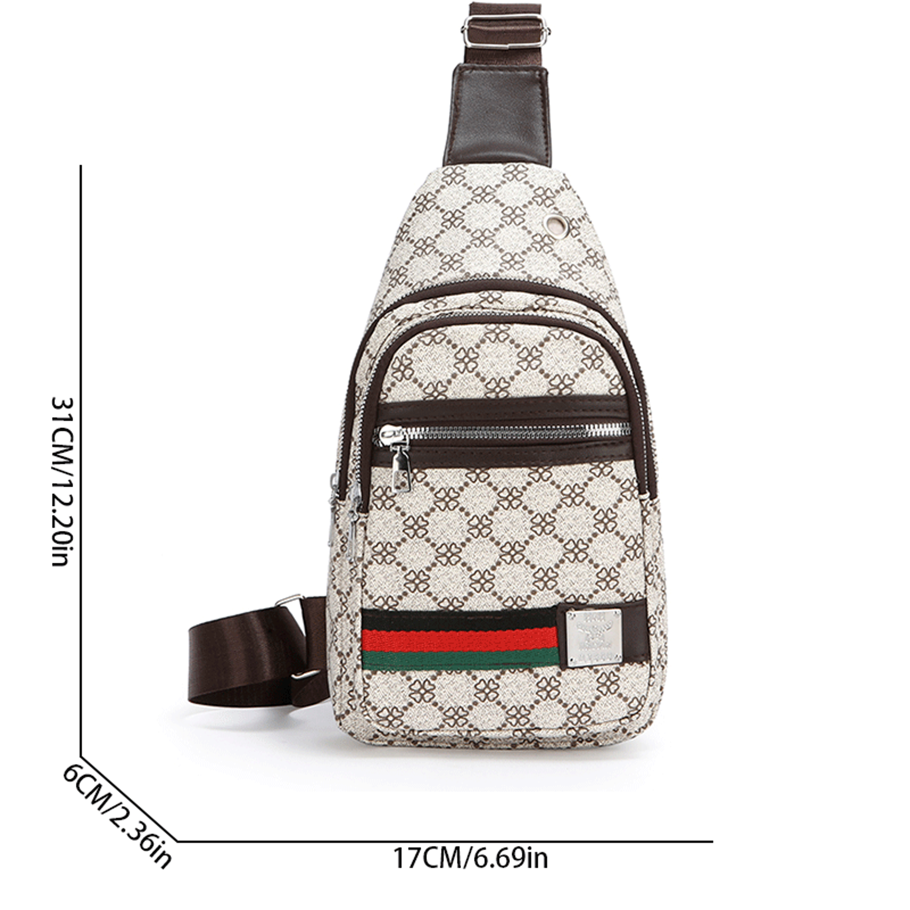 Mens Multifunction Crossbody Bag with Earphone Hole Casual Messenger Shoulder Bag – view 5