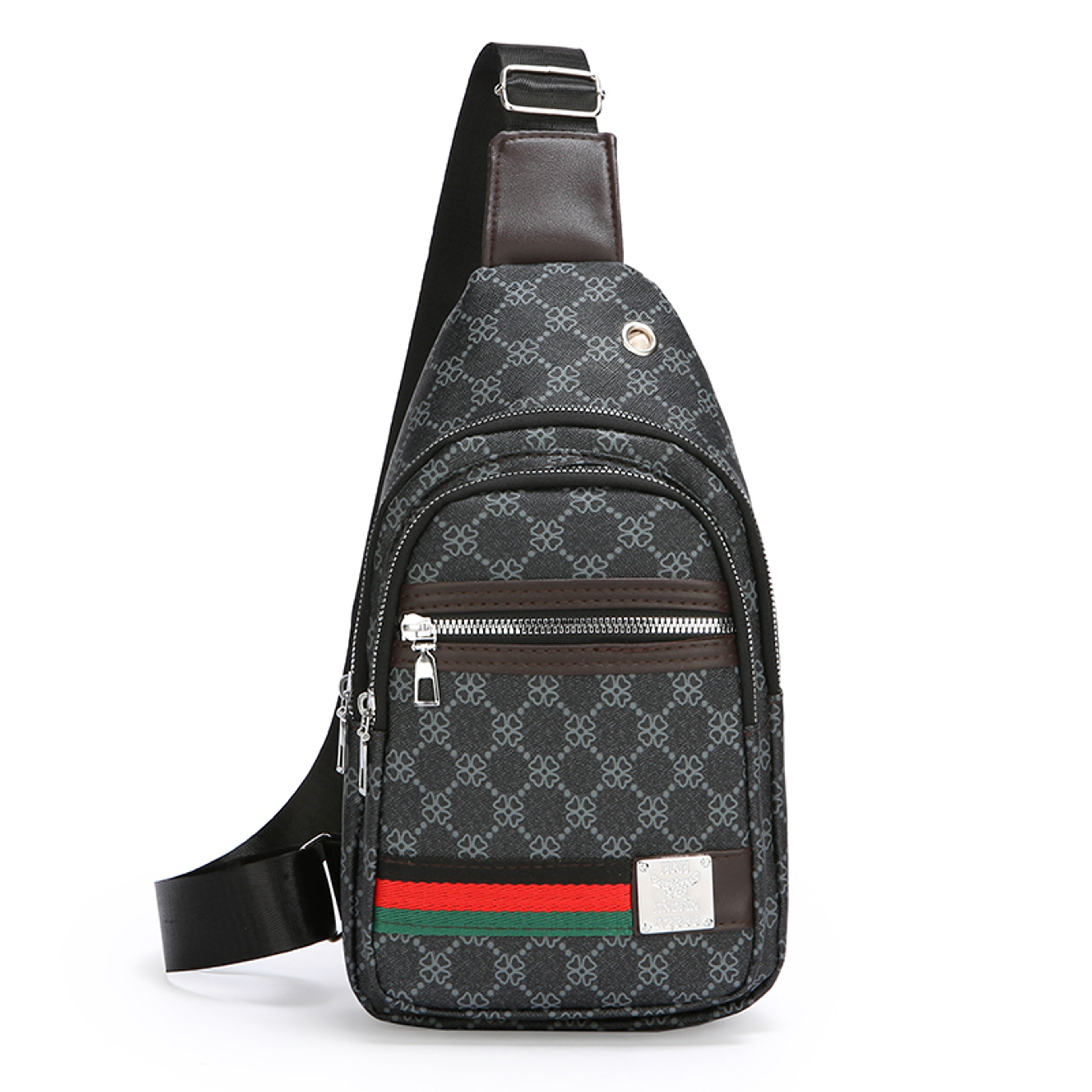 Mens Multifunction Crossbody Bag with Earphone Hole Casual Messenger Shoulder Bag – view 8