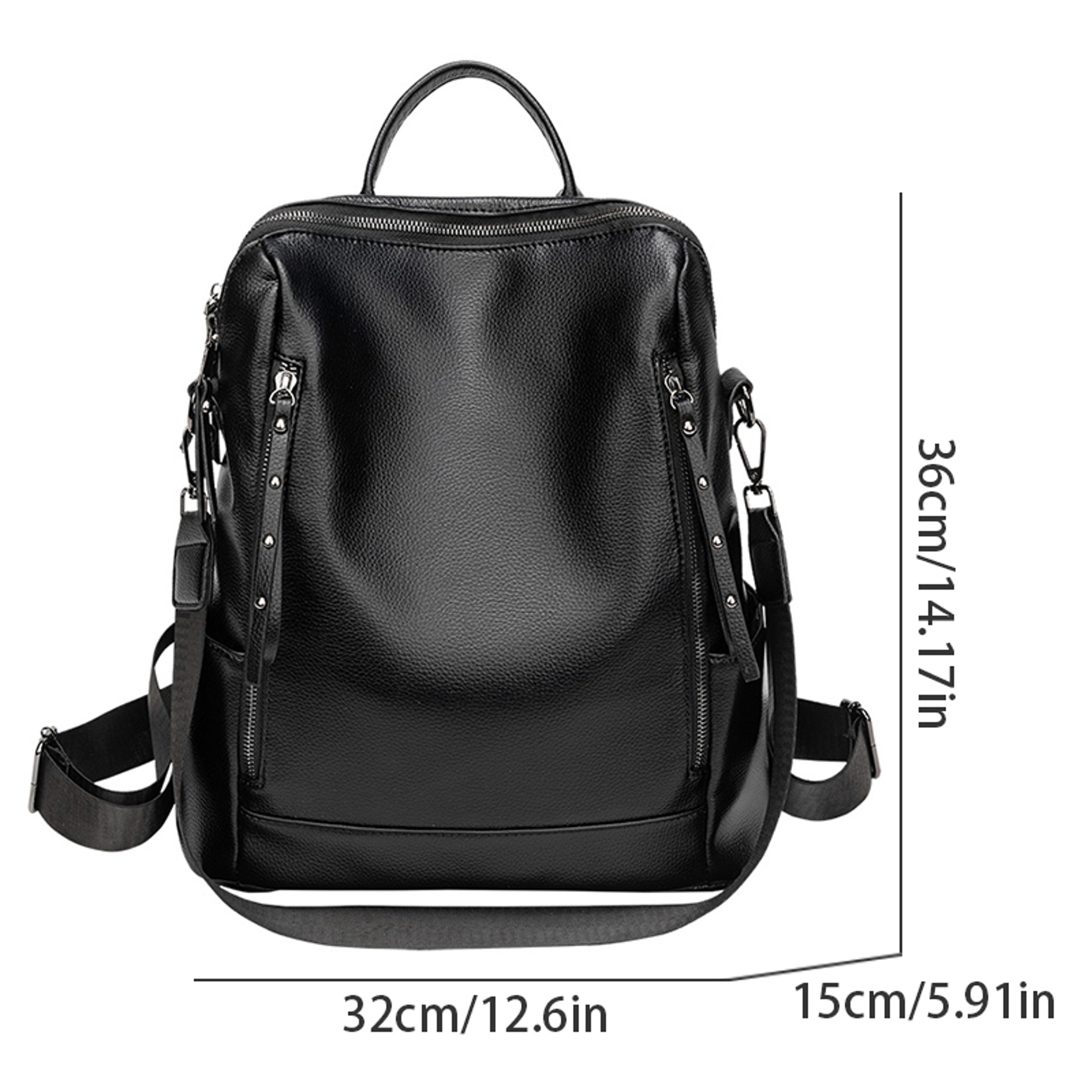 Large Capacity Retro Style Womens Backpack Convertible Shoulder Bag For Commuting  Travel 2