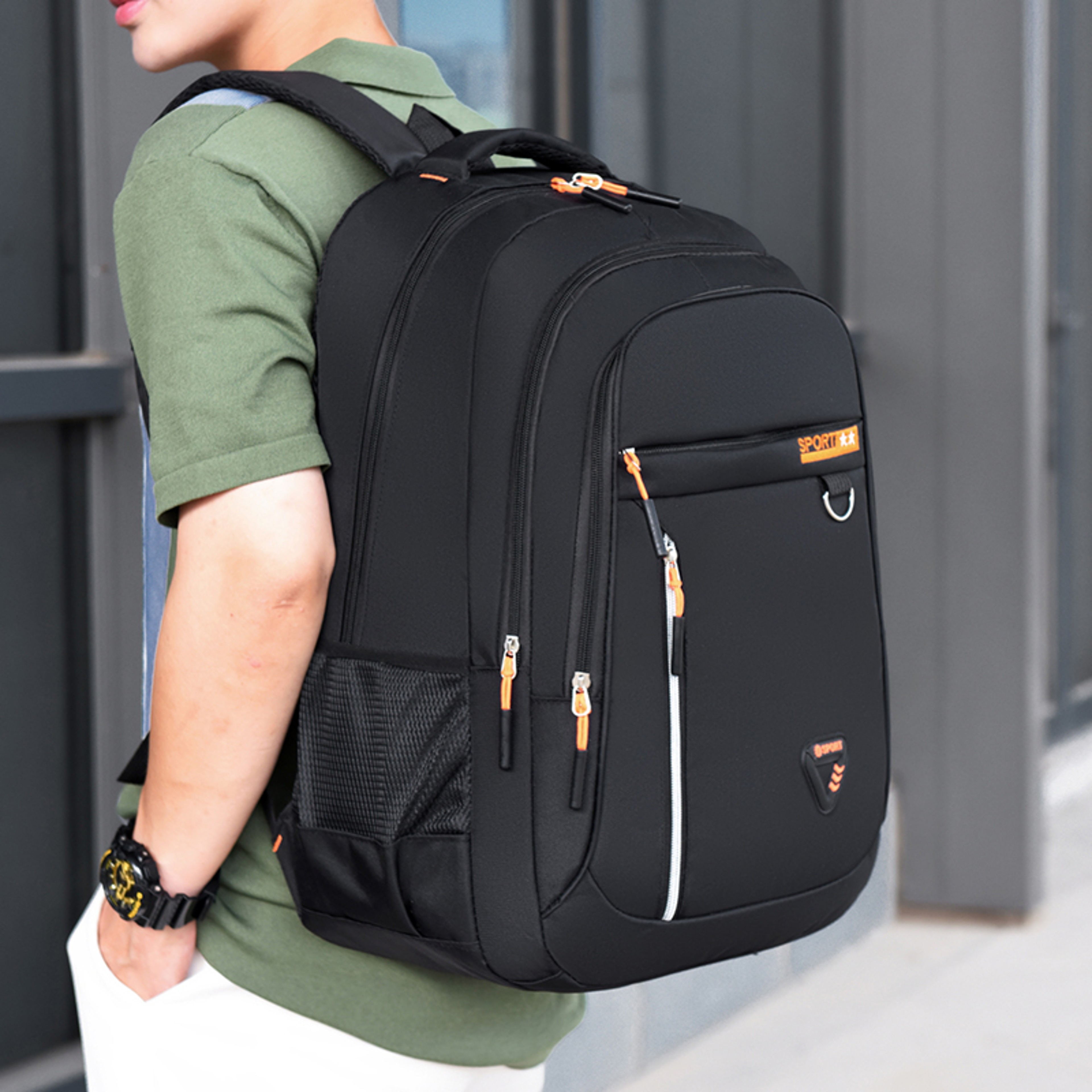 Mens Backpack Large Capacity Adjustable Shoulder Straps Multiple Compartments for Daily Use – view 1