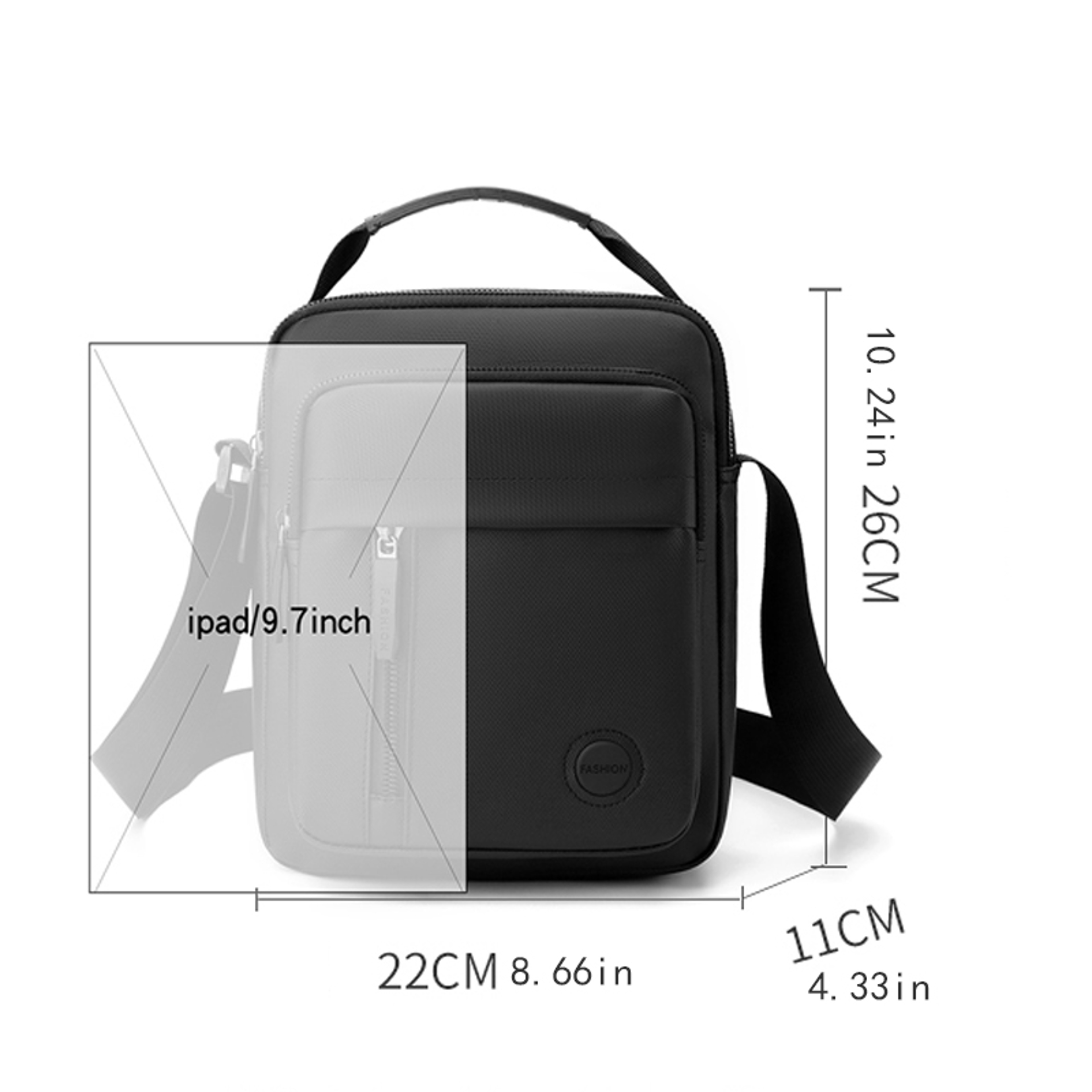 Multi Pocket Waterproof Crossbody Bag with Adjustable Strap and Secure Zipper – view 5
