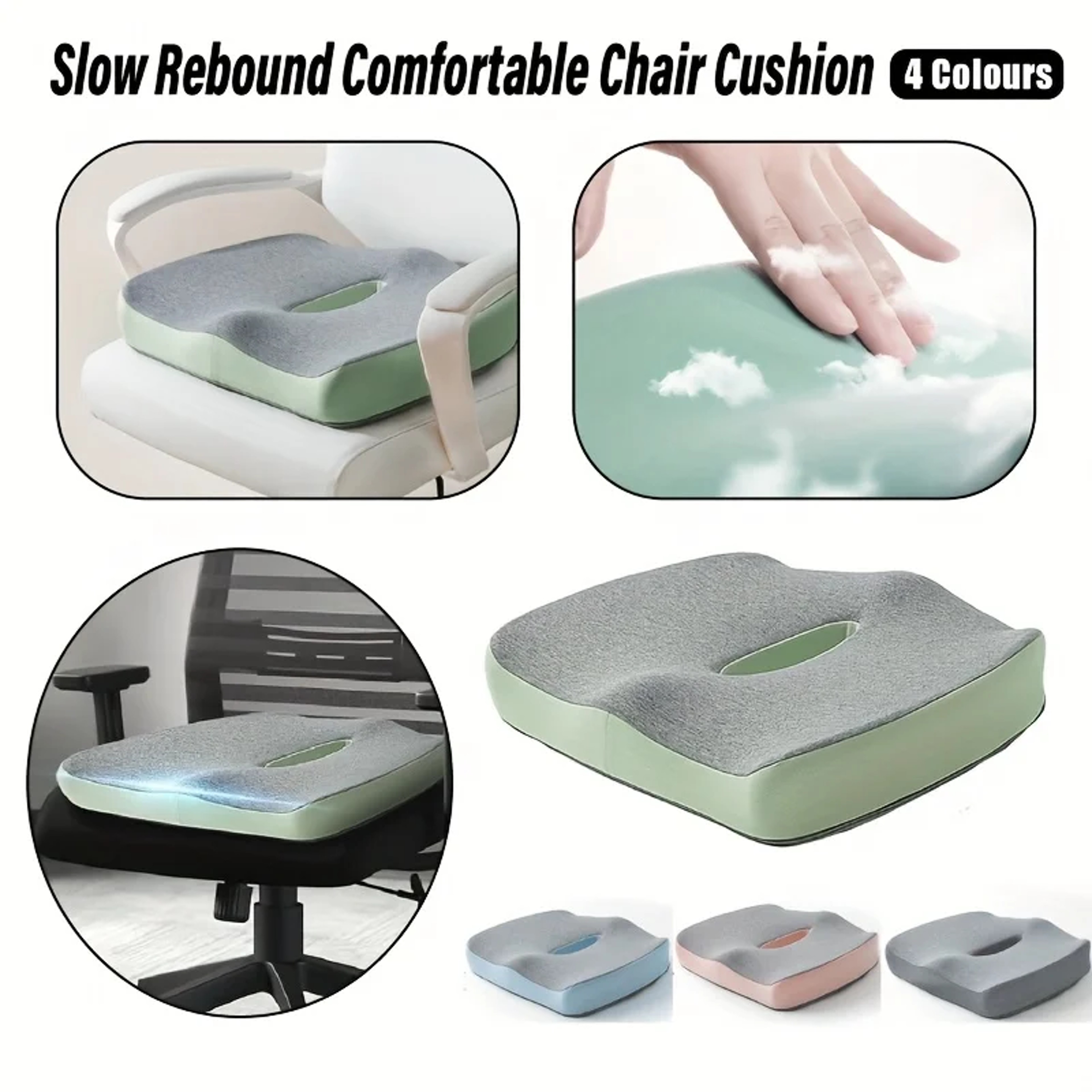 Ergonomic Memory Foam Lumbar Support Pillow for Back Pain Relief – view 3