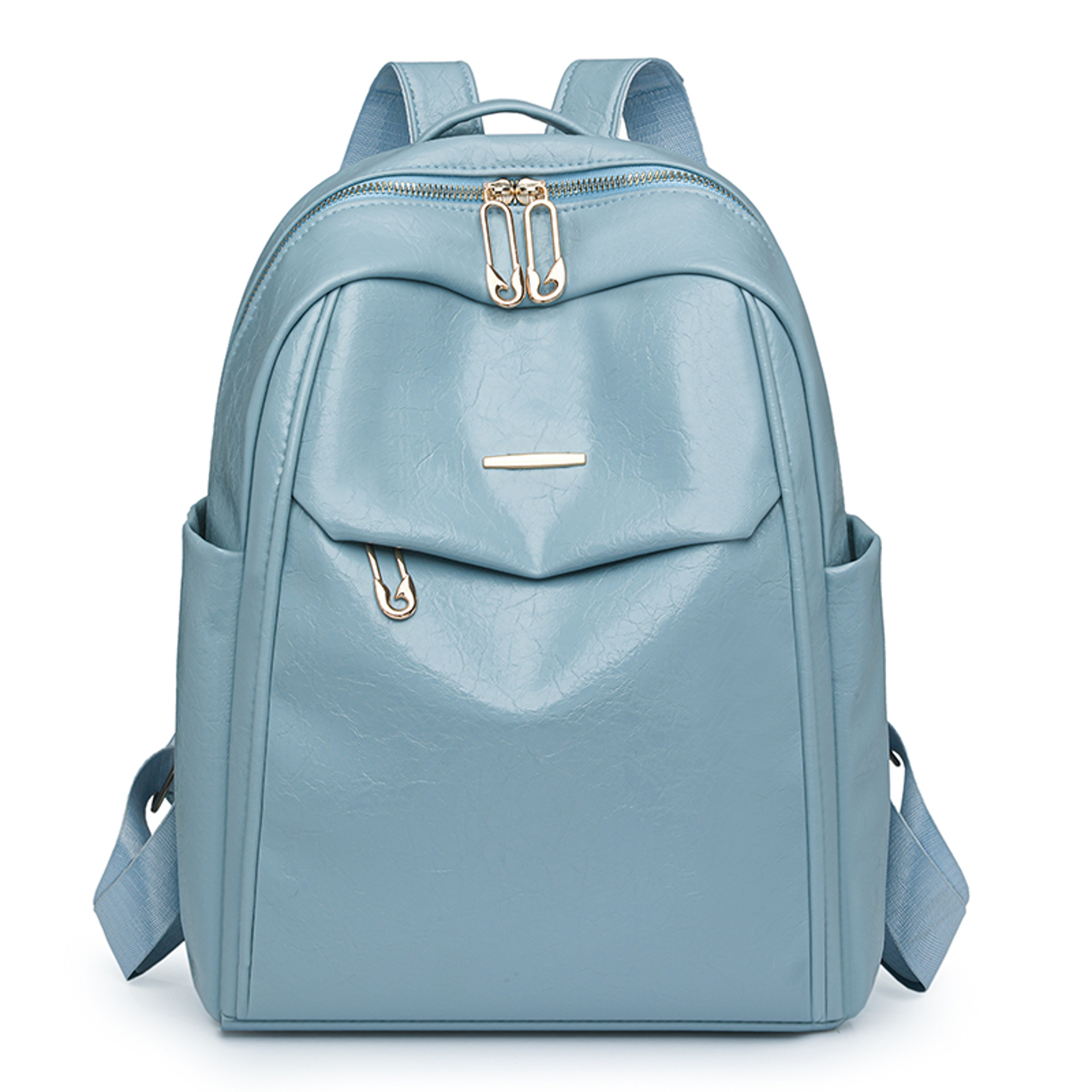 Waterproof PU Leather Backpack Purse For Women Large Capacity Casual School Travel Bag 8