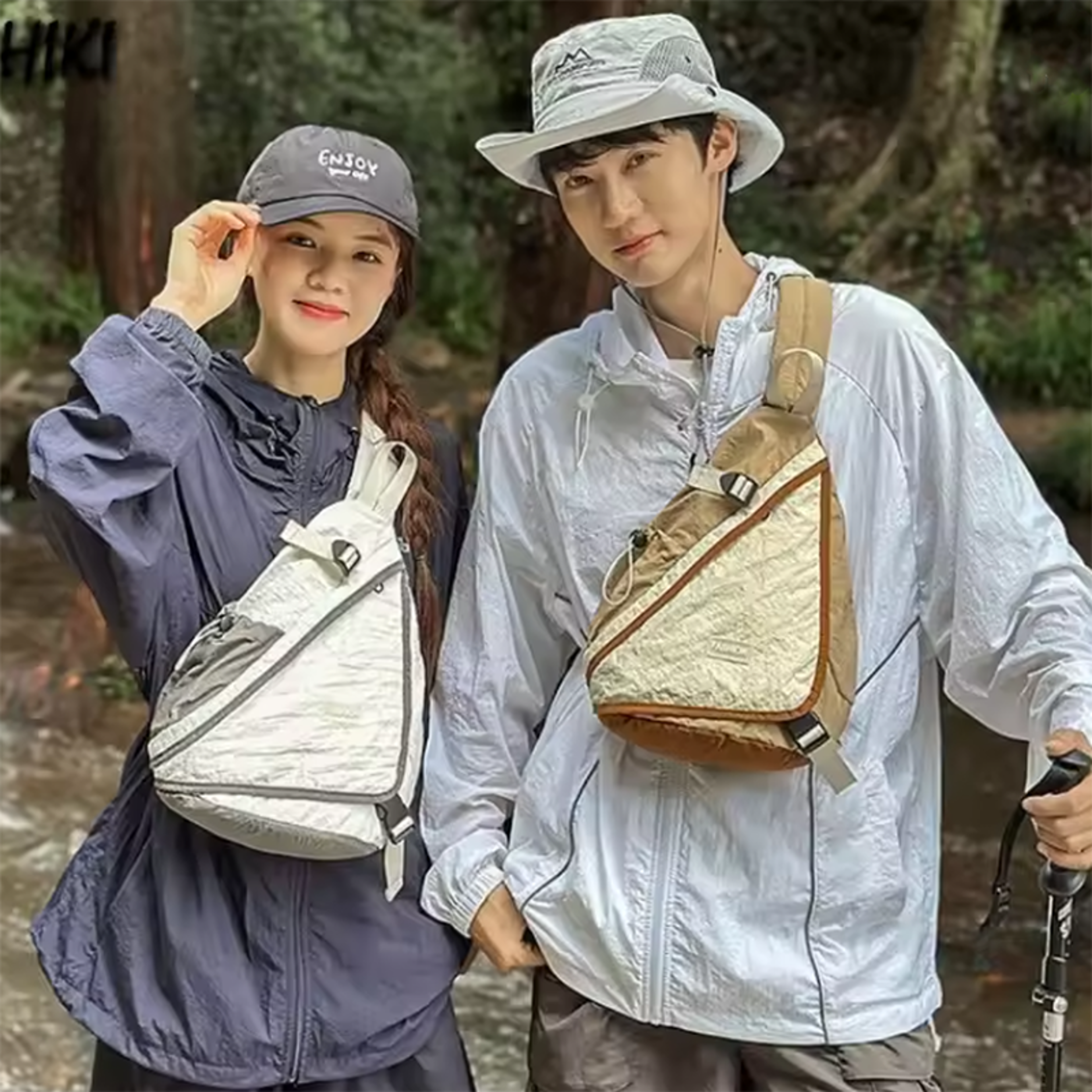 Niche Design Color Blocking Large Capacity Chest Bag Minimalist Casual Hiking Backpack – view 5