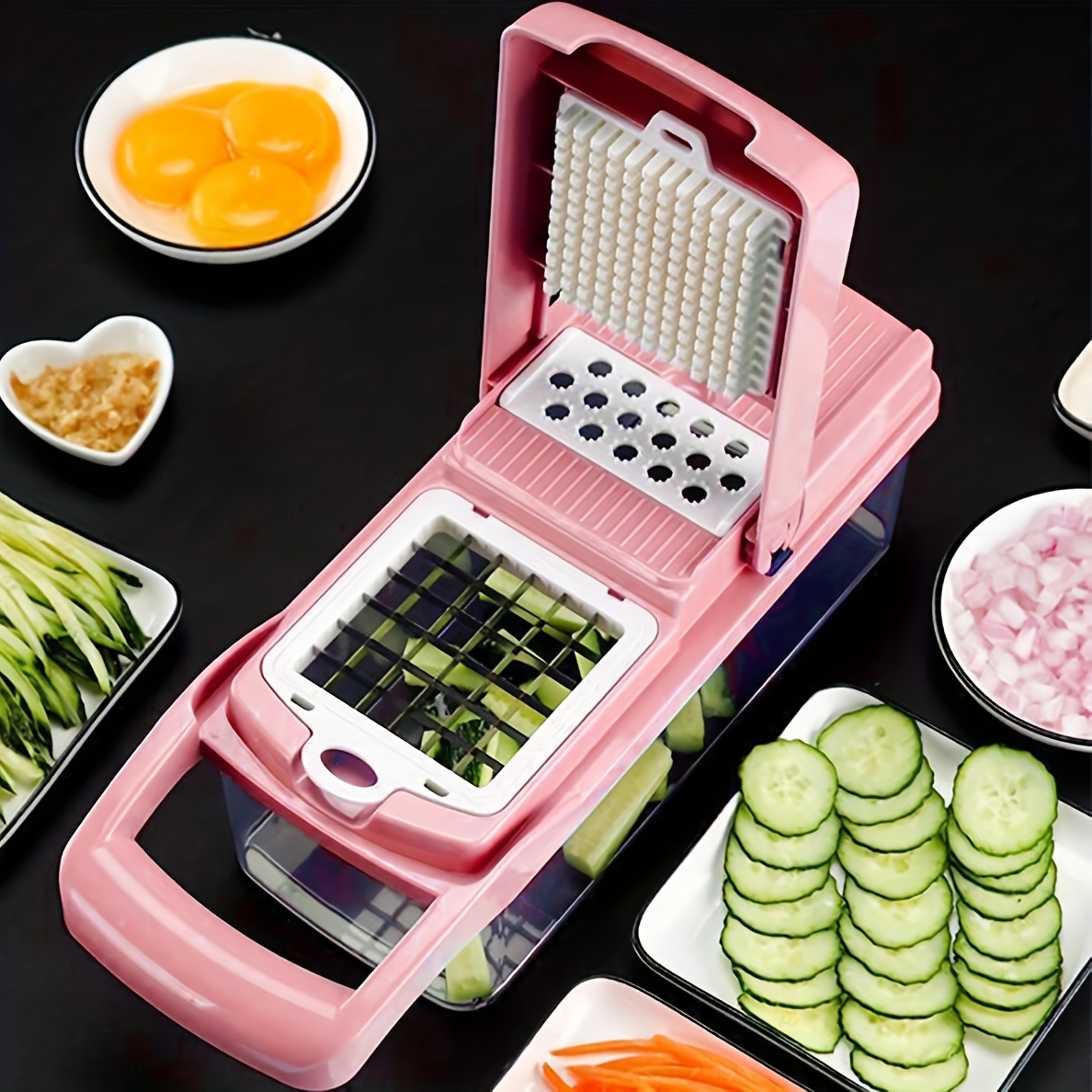 Professional Vegetable Chopper with Container Multifunctional Onion Chopper & Slicer – view 2