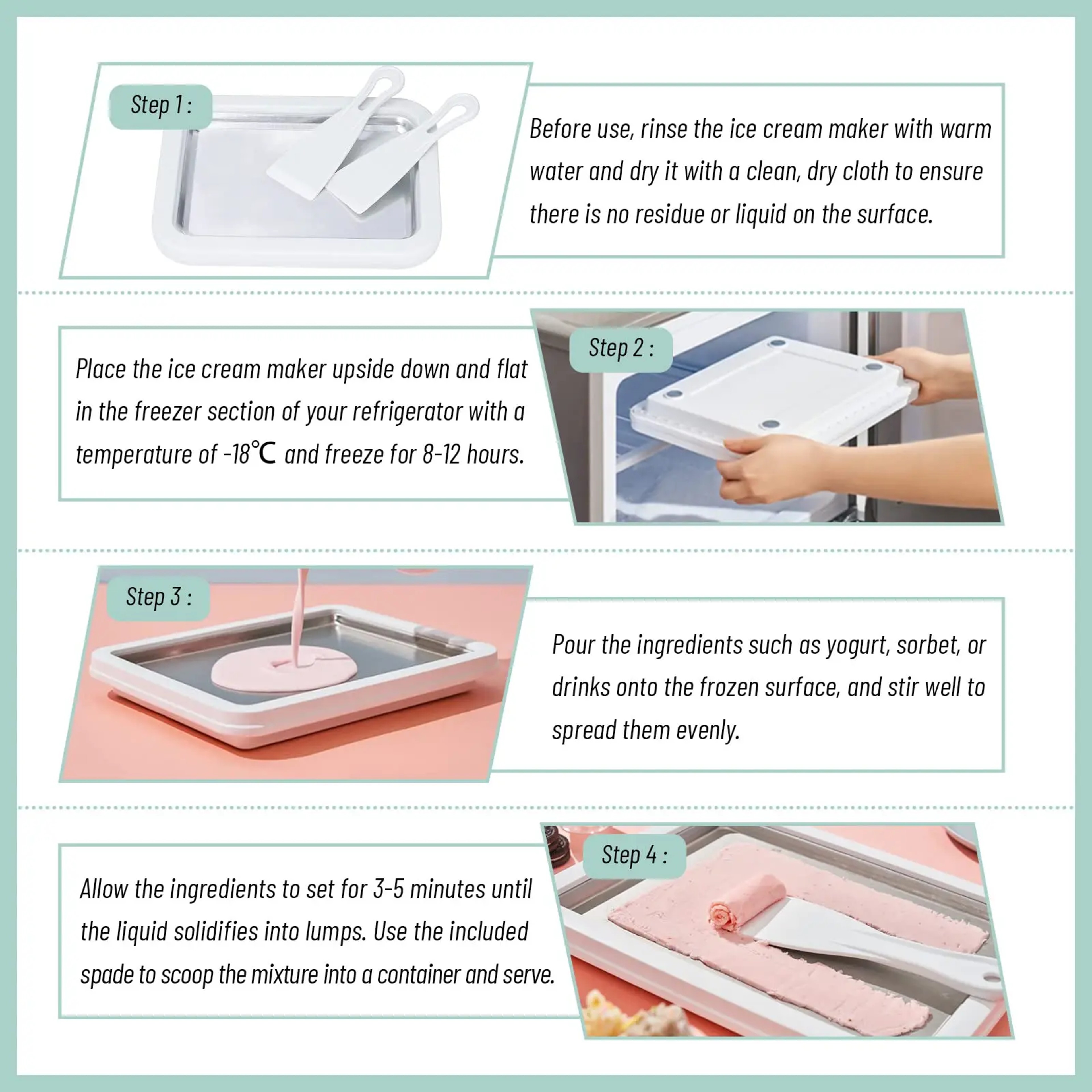 Multifunctional Rolled Ice Cream Maker Cold Sweet Fried Ice Pan DIY Household Frozen Yogurt Maker F 3