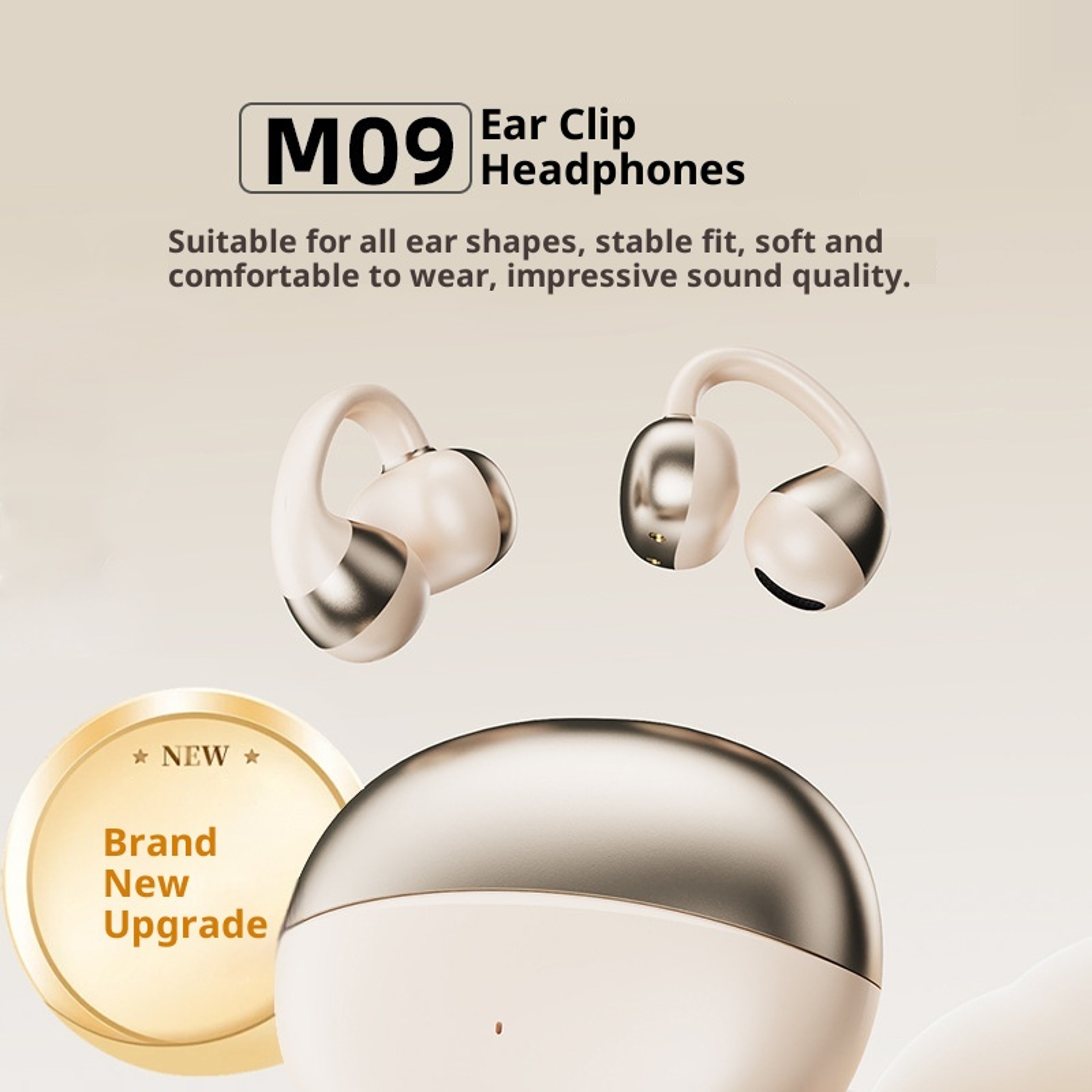 Ergonomic Open Ear Clip Headphones Hi Fi Wireless Bluetooth Earbuds – view 2