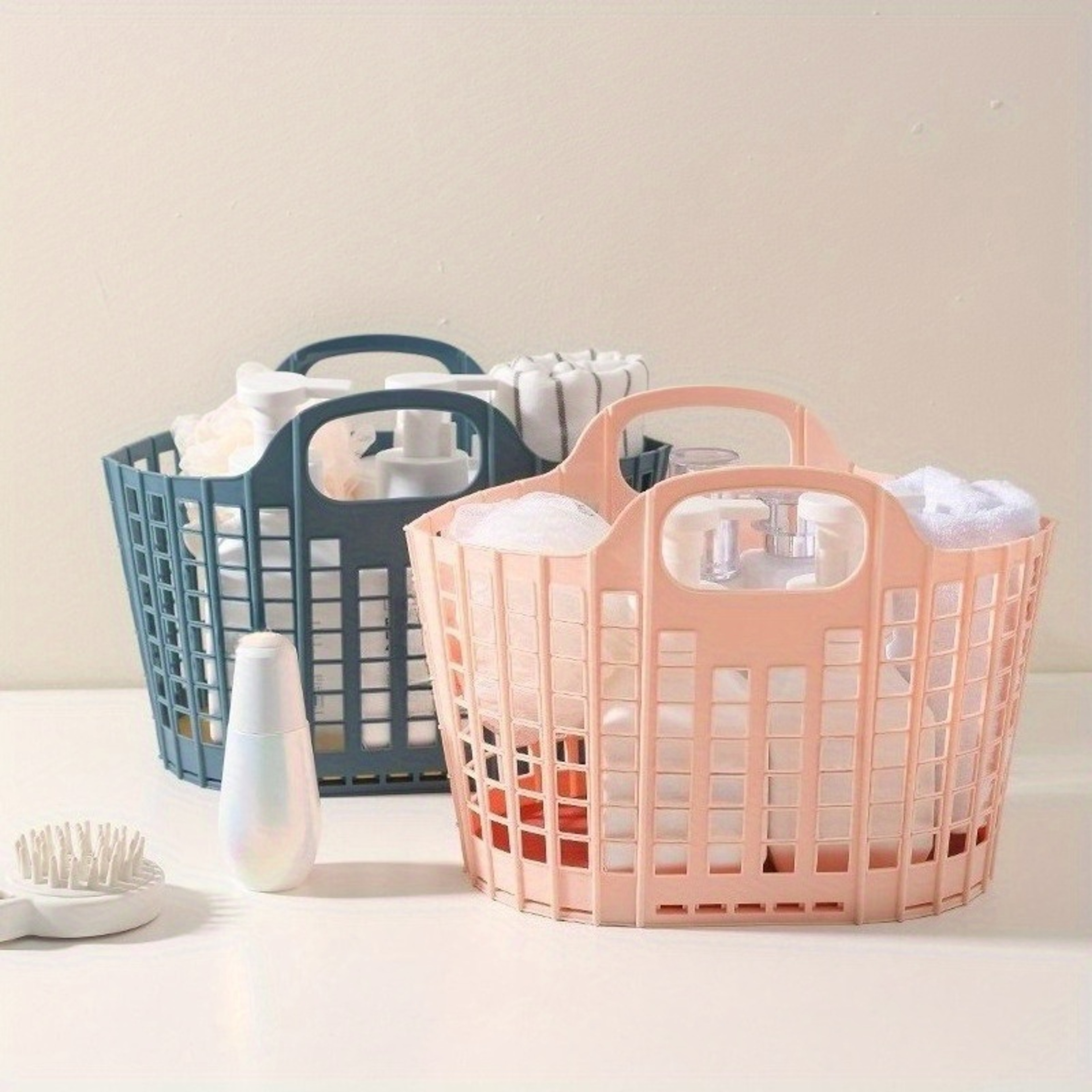 Portable Foldable Shower Caddy Basket Space Saving Dorm & Home Organizer – view 1