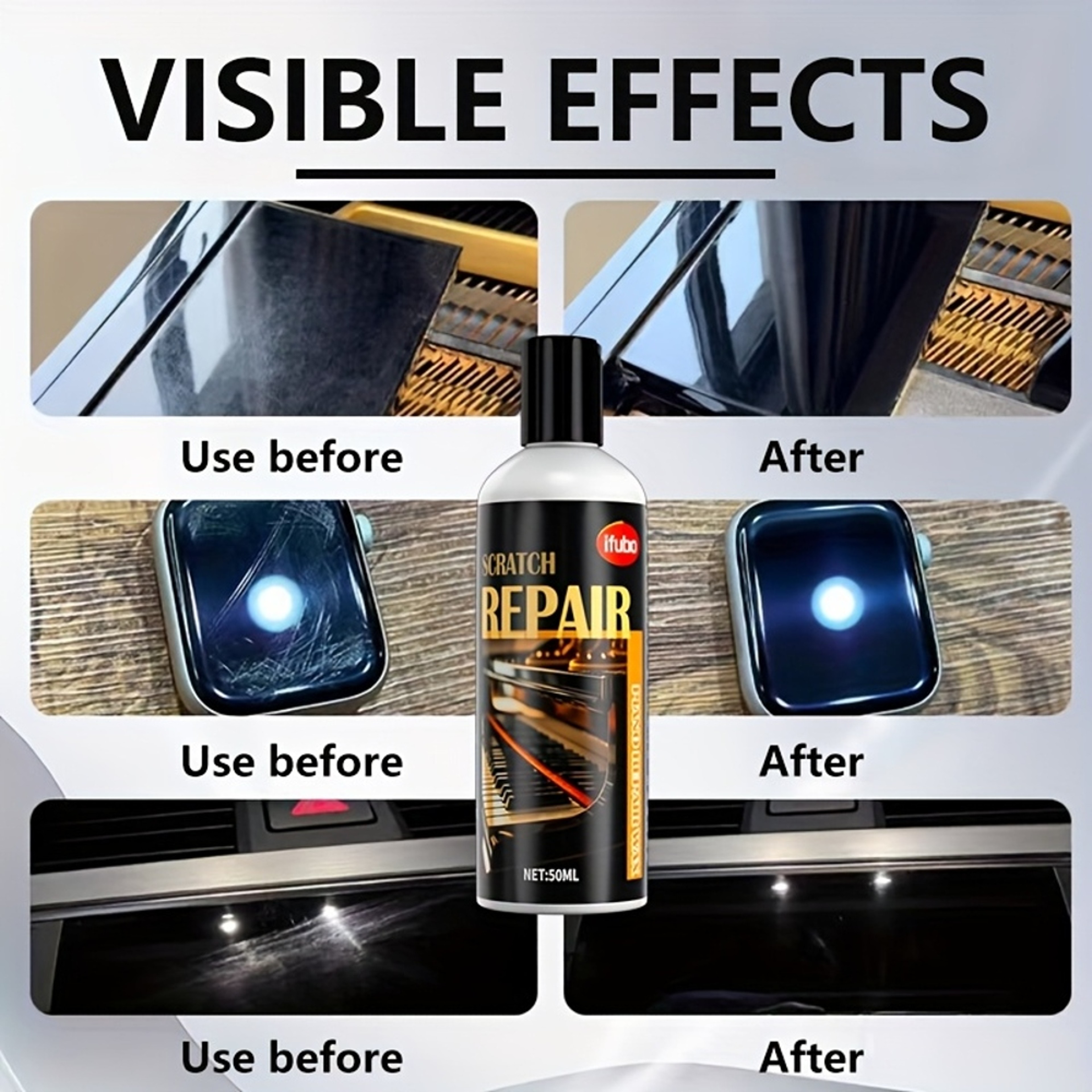 Grand Piano Scratch Repair Cream Restore Musical Instruments and Car Paint to a Smooth Pristine Finish – view 5