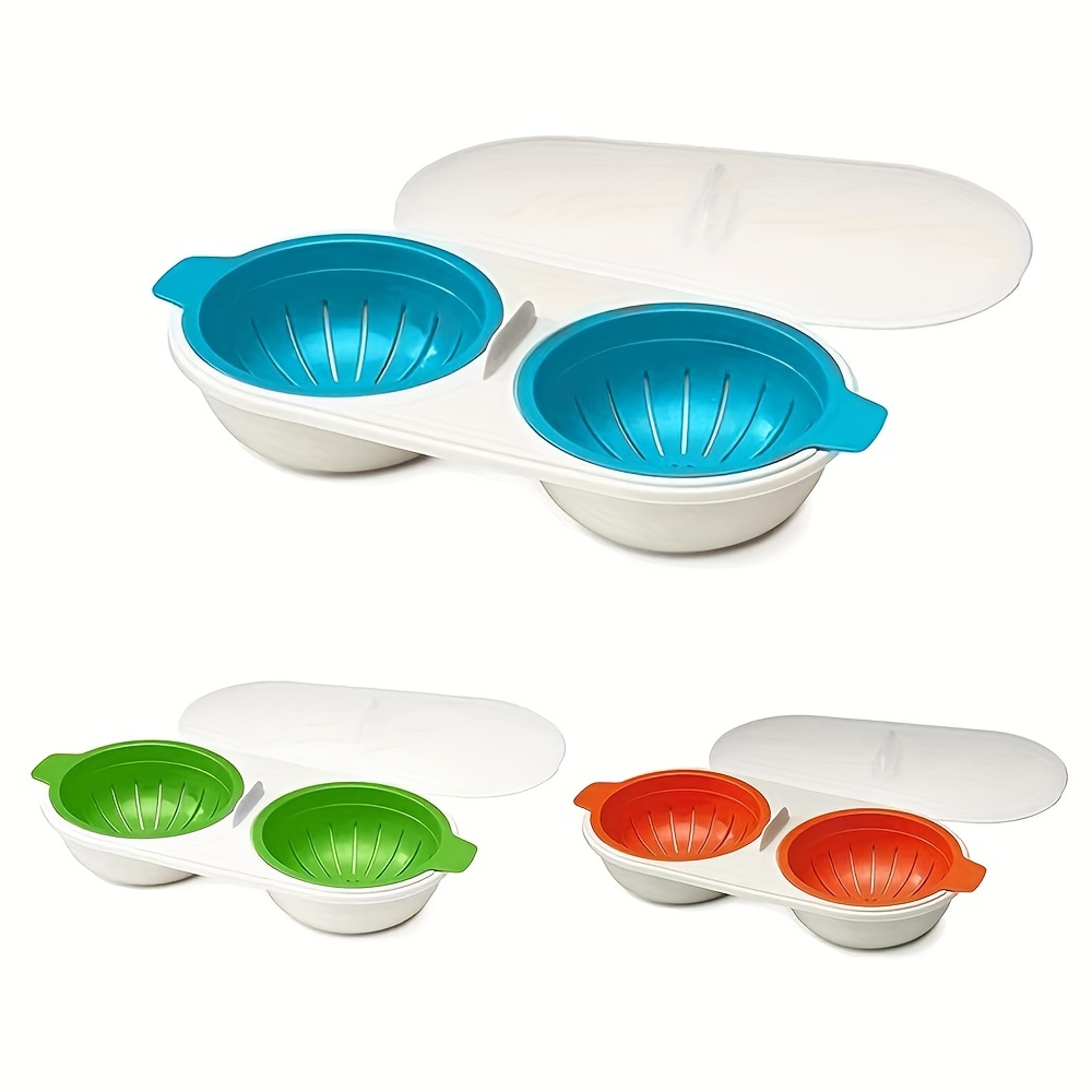 Microwave Egg Poacher Double Egg Boiler Cup Cooker for Quick & Easy Eggs – view 1