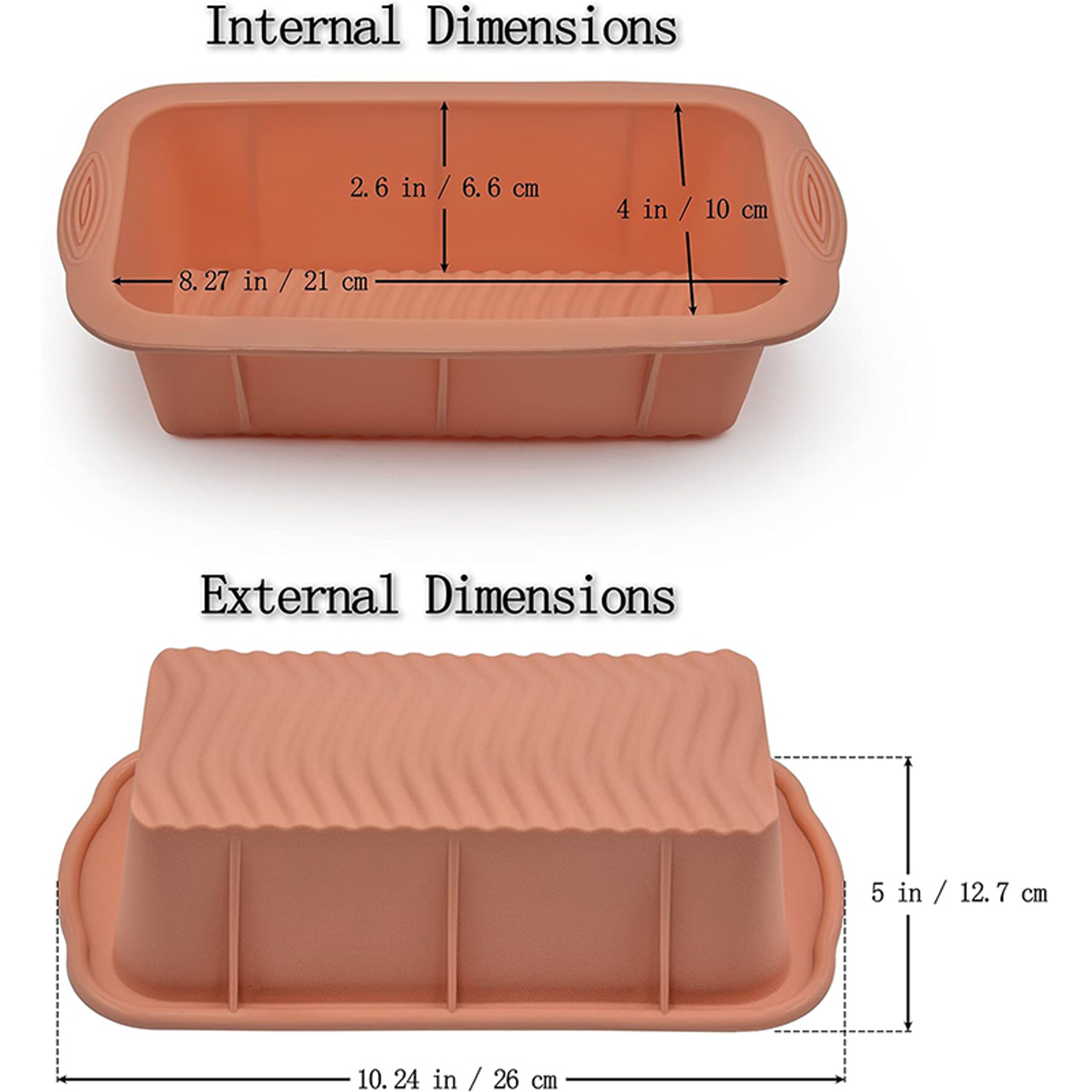 Silicone Loaf Pan Non Stick Bread Mold for Easy Meatloaf and Baking – view 2