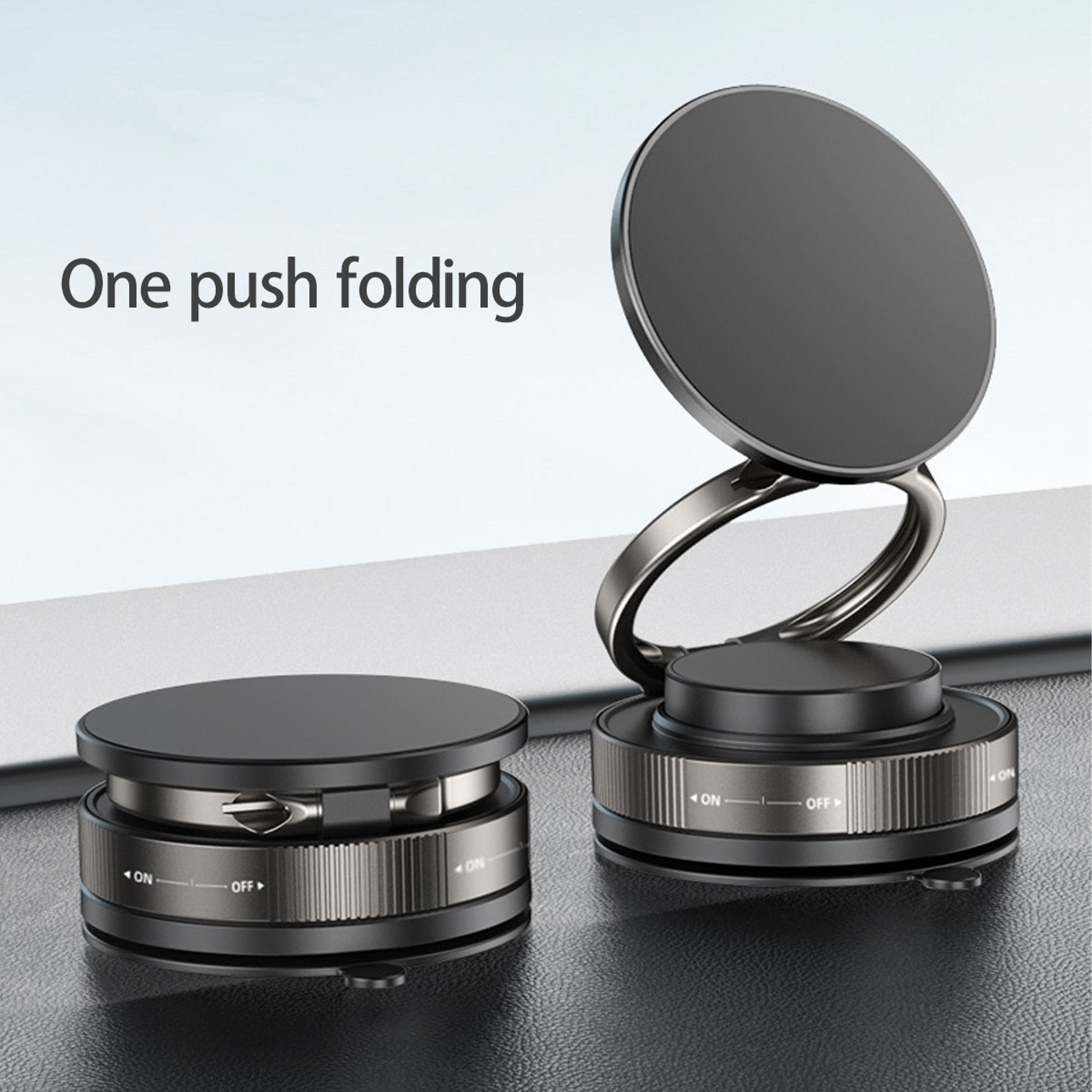 Magnetic Phone Holder for Car Adjustable Suction Cup Stand Rotation Easy Mounting for All Phones – view 4