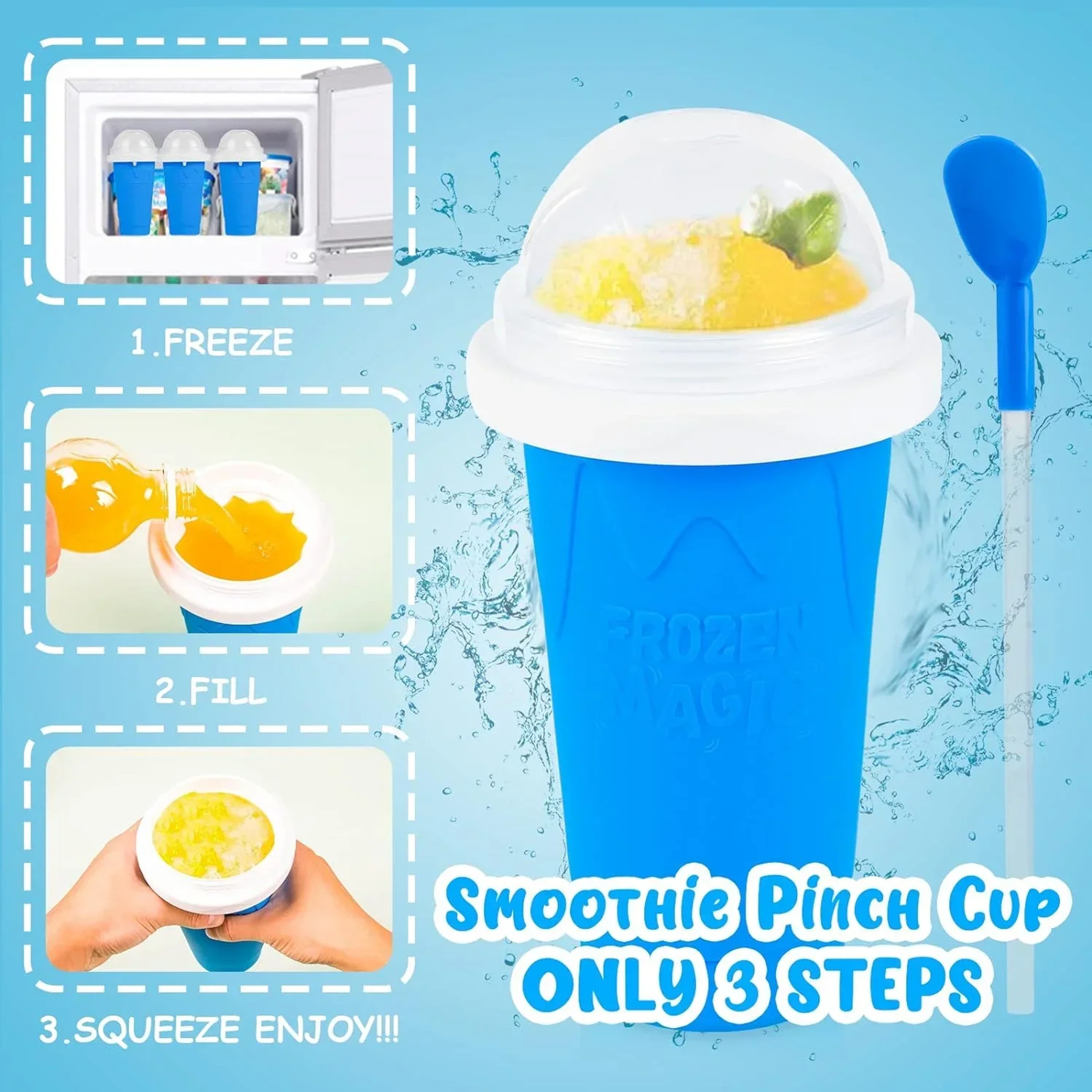 Premium Quick Frozen Smoothie Maker DIY Double Layer Slushy Cup For Juices Milk  Ice Treats 2