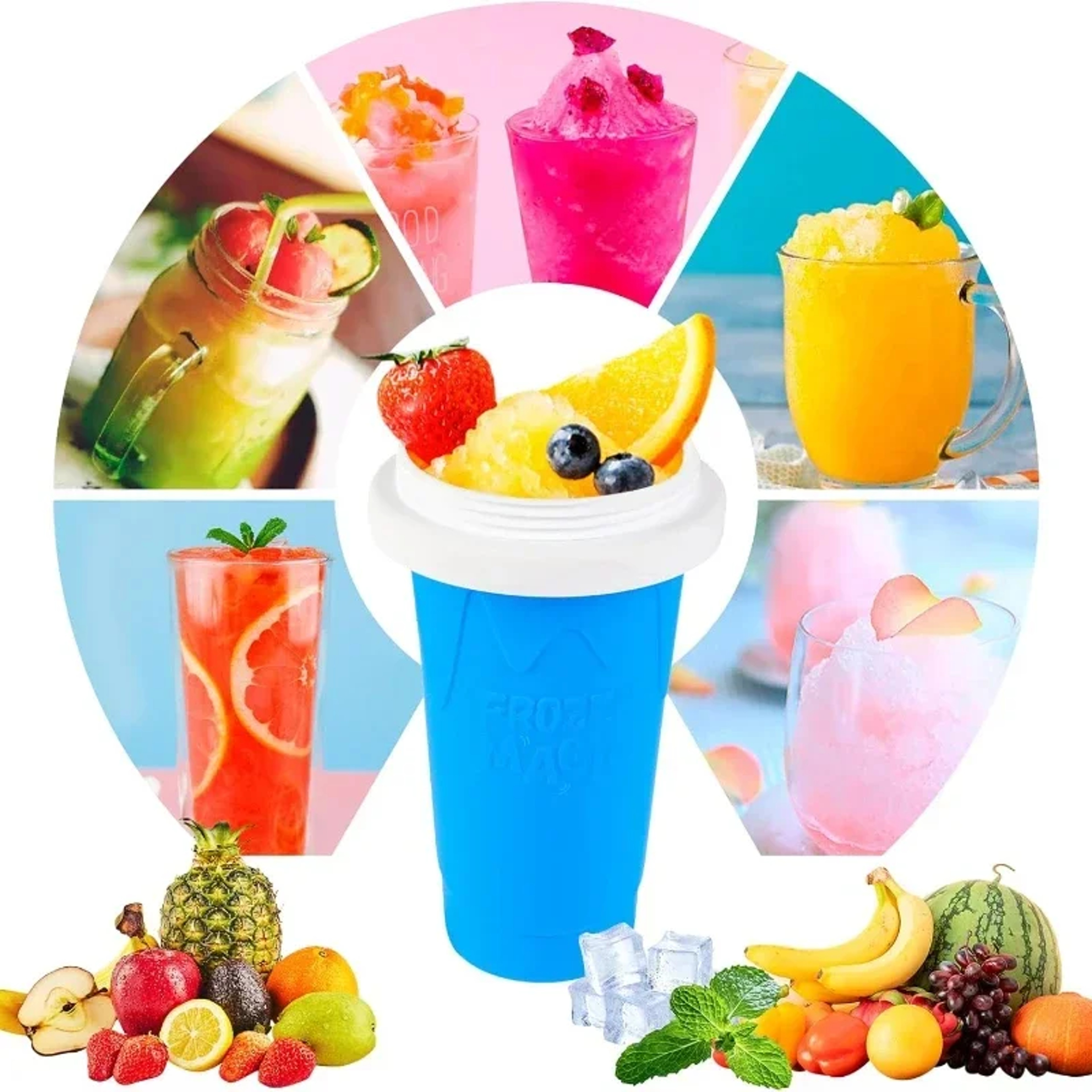 Premium Quick Frozen Smoothie Maker DIY Double Layer Slushy Cup For Juices Milk  Ice Treats 3
