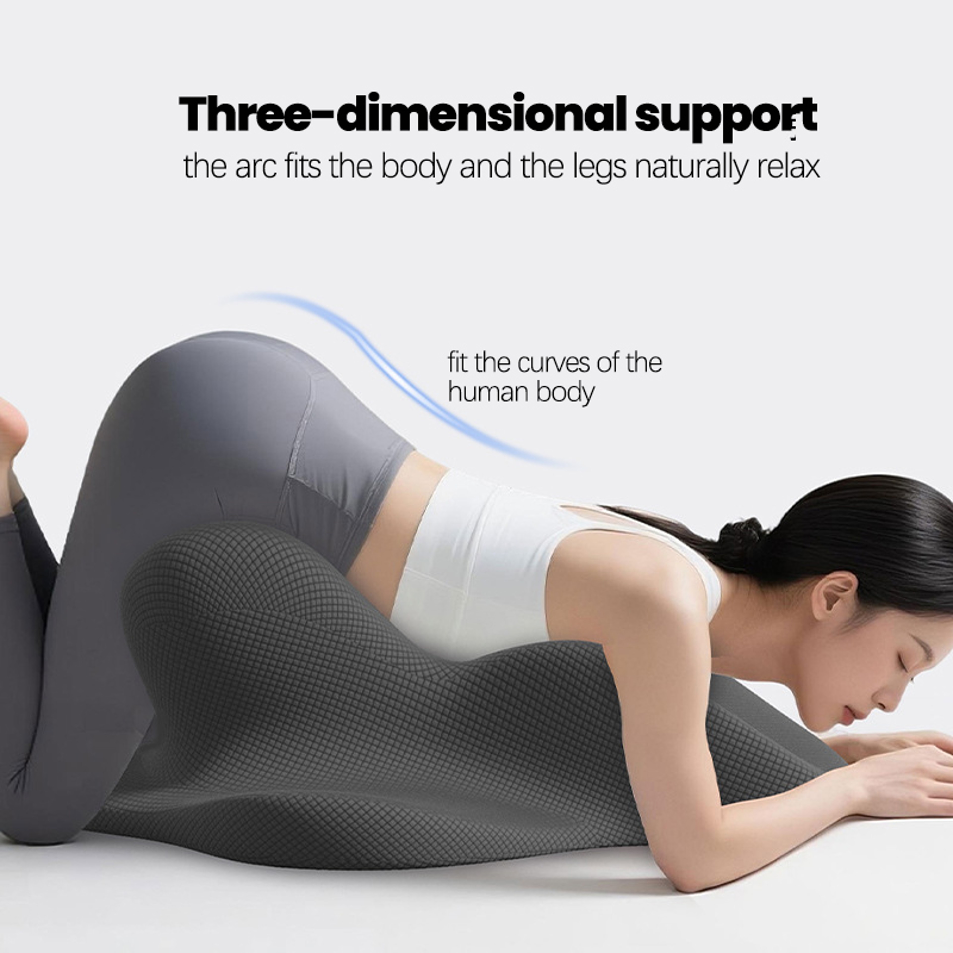 Ergonomic Memory Foam Bed Pillow For Headboard Chin  Back Support 1