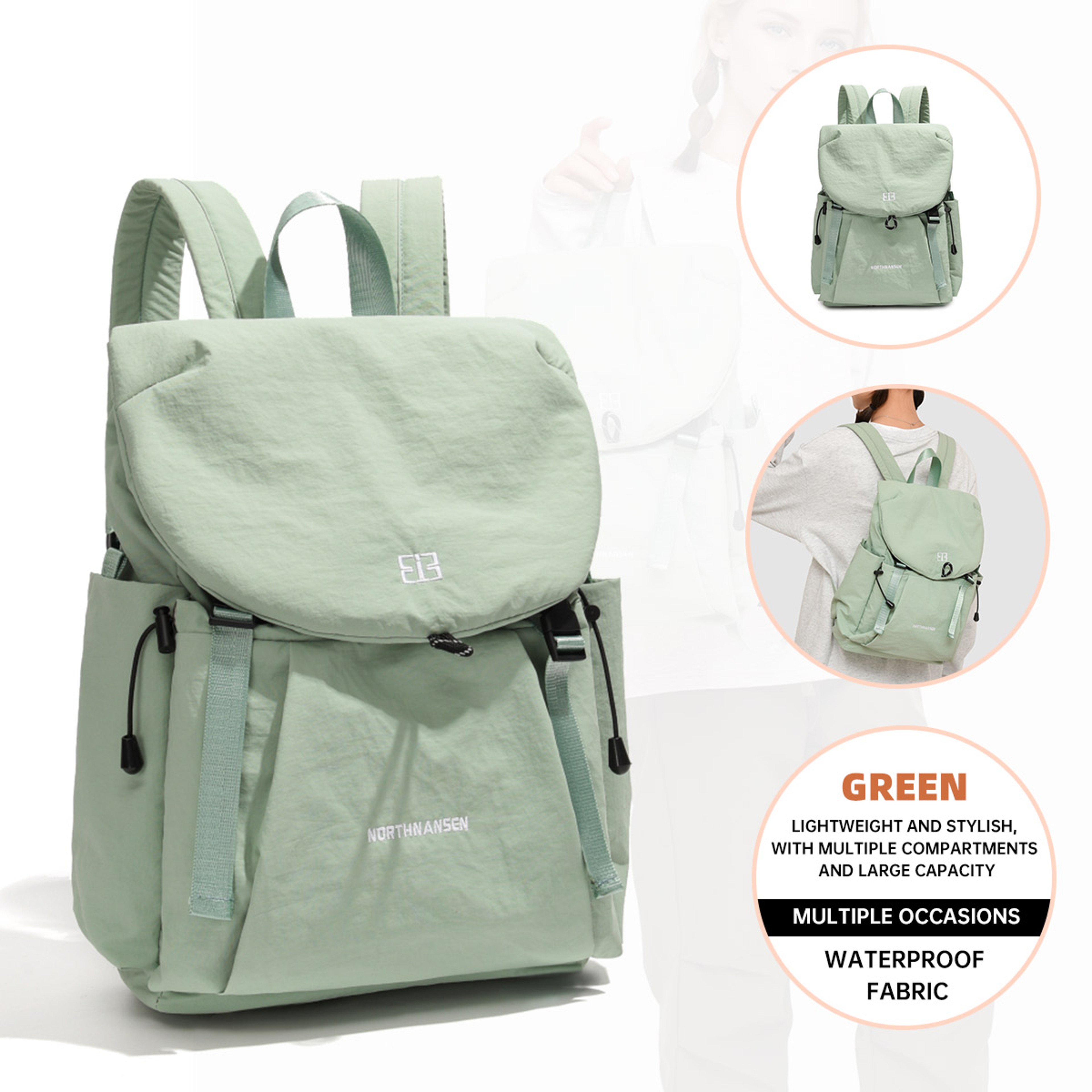 Saint Levi New Retro Backpack Lightweight Casual Daypack for Men & Women – view 7