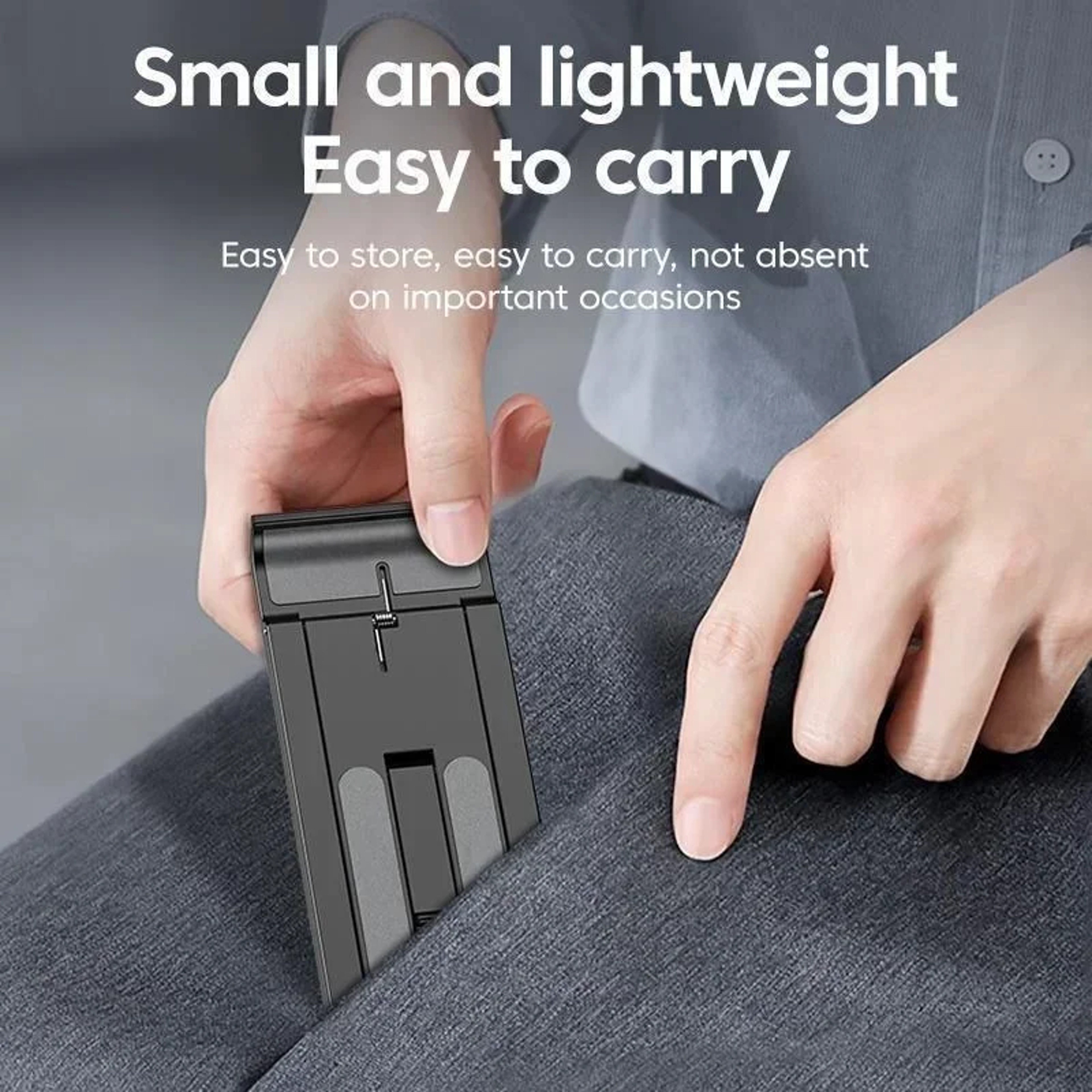 Foldable Desktop Phone Stand Portable Mini Mobile Holder for Easy Viewing & Hands Free Use – view 2