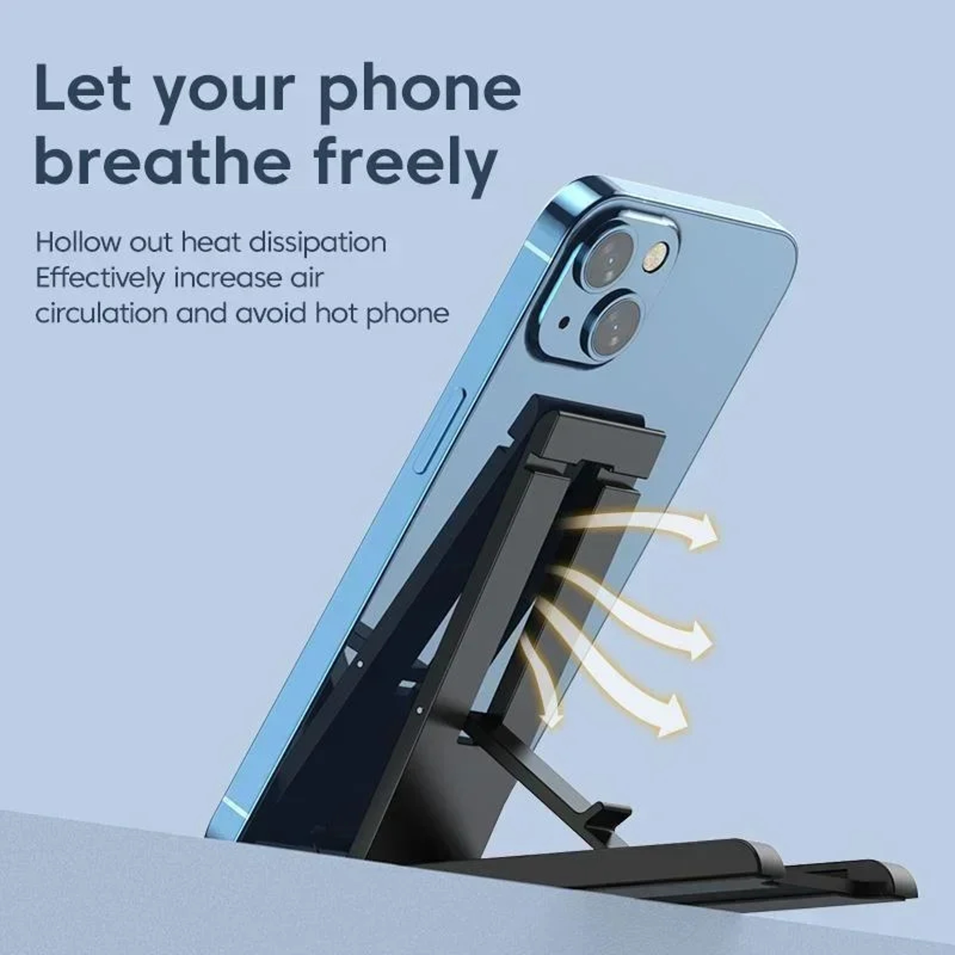 Foldable Desktop Phone Stand Portable Mini Mobile Holder for Easy Viewing & Hands Free Use – view 6