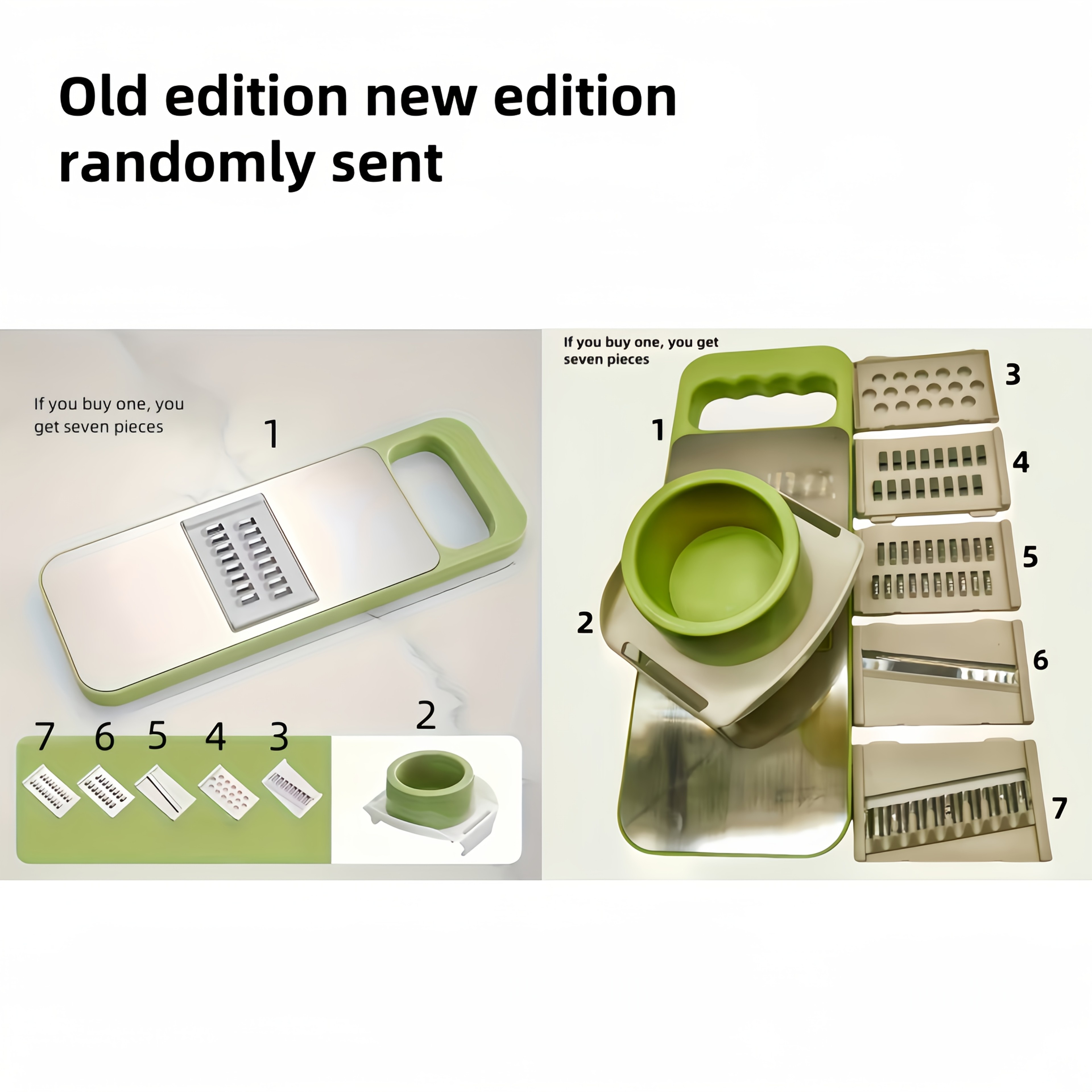 Multifunctional Vegetable Slicer and Grater Set Interchangeable Blades Manual Kitchen Tool – view 7