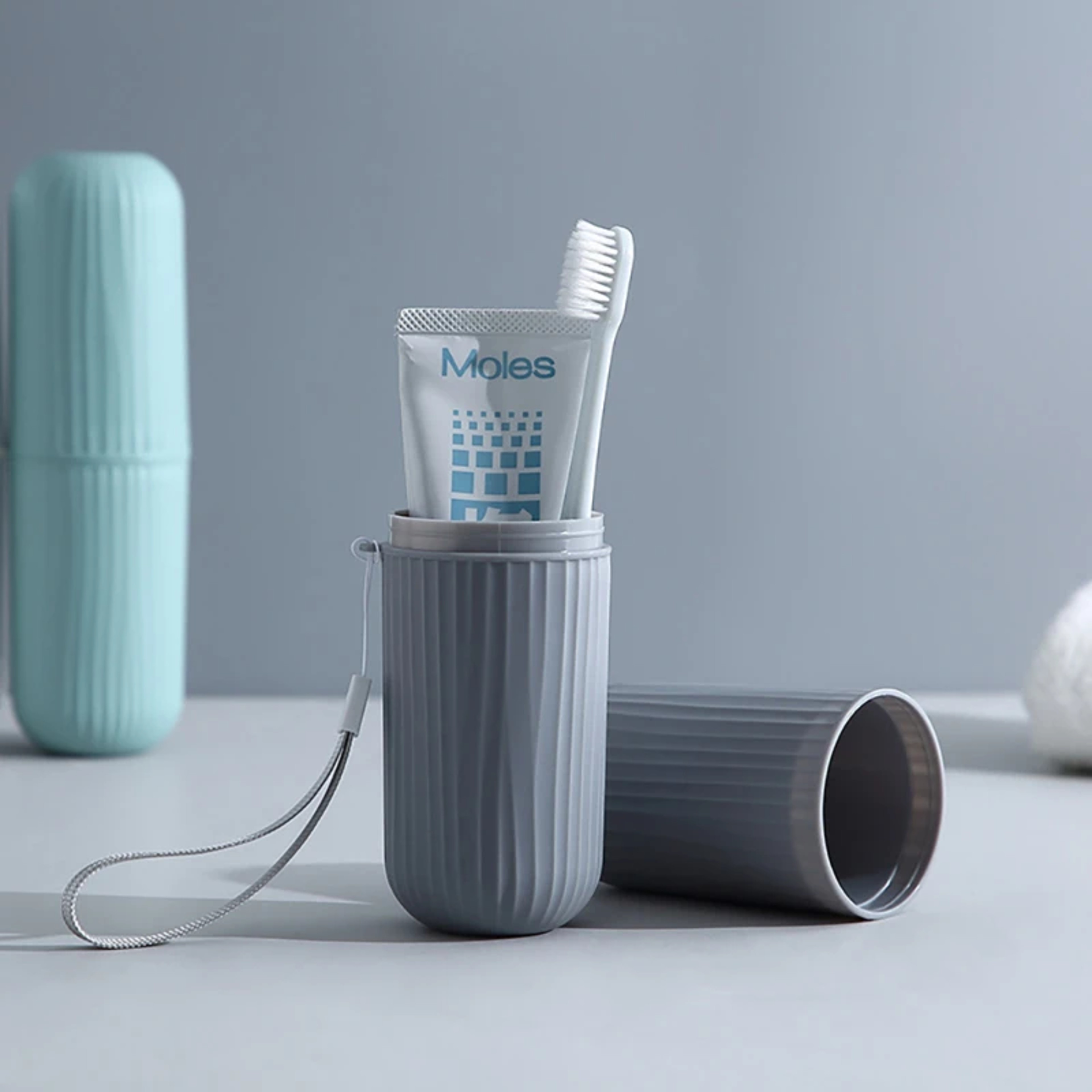 Portable Travel Toothbrush Cup  Toothpaste Holder Travel Storage Solution 0