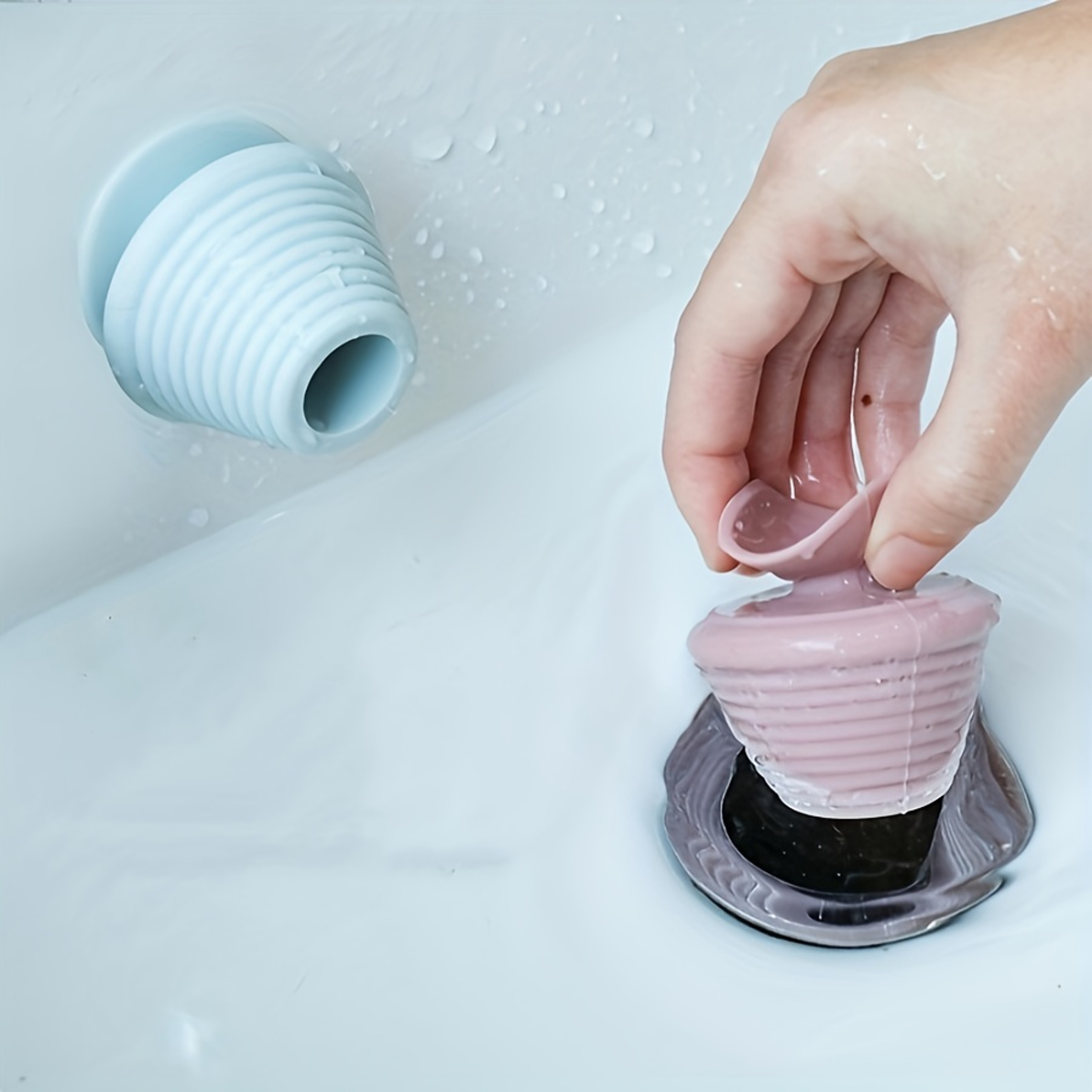 Silicone Anti Odor Drain Plug for Bathtubs and Sinks – view 1