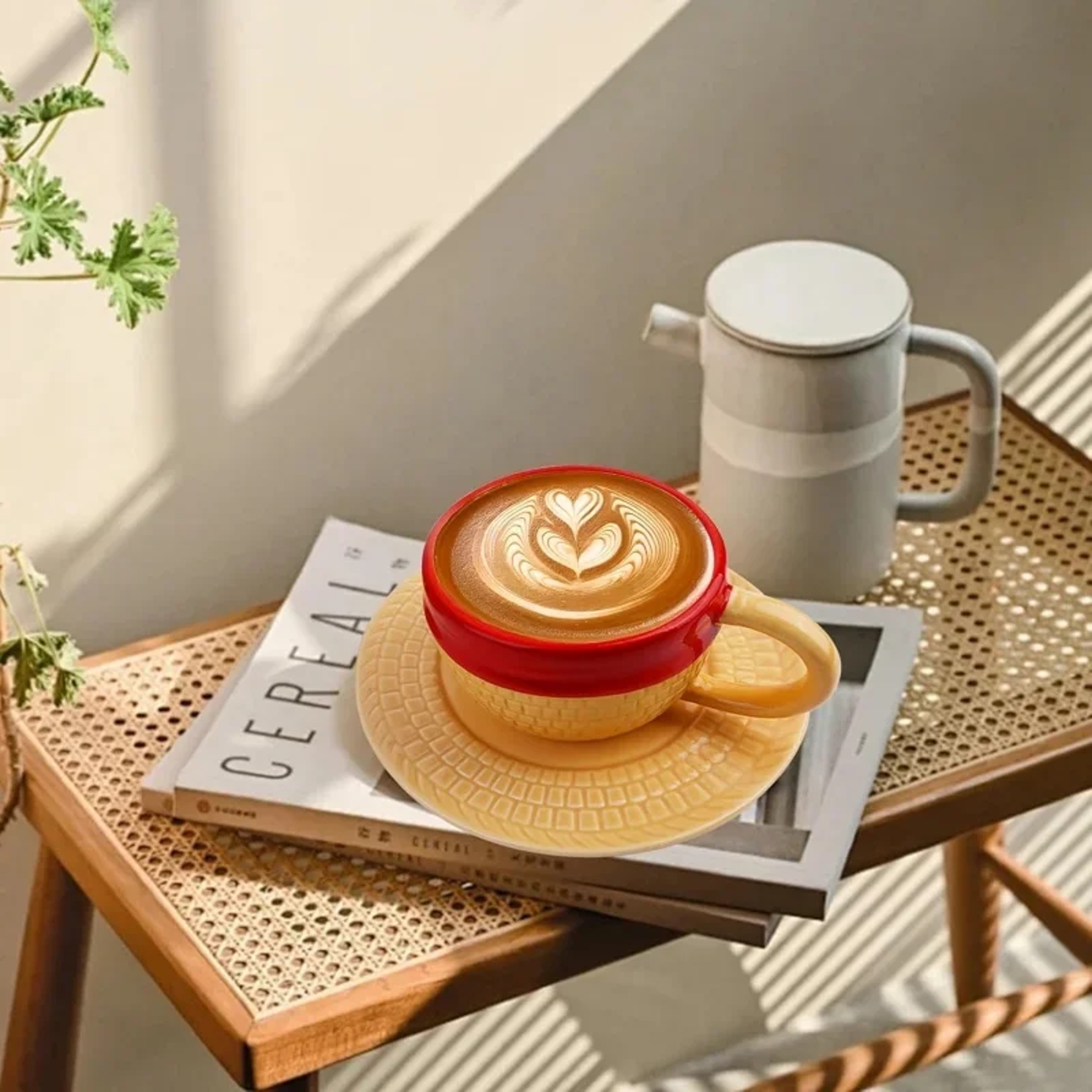 One Piece Hat Shaped Ceramic Mug with Saucer for Anime Fans – view 2