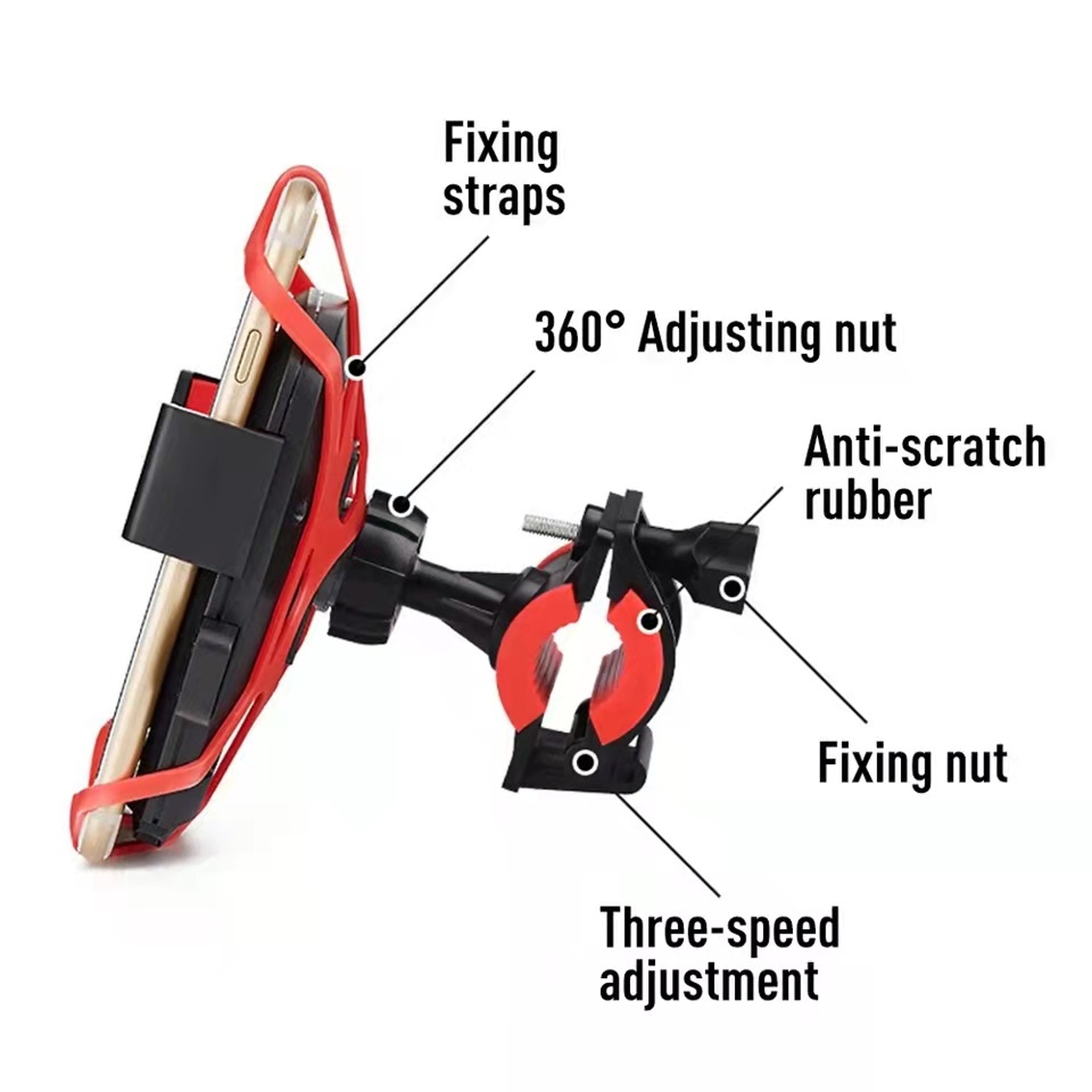 Auto Lock Motorcycle Phone Mount For Bike Handlebar Rotating Bike Phone Holder 1