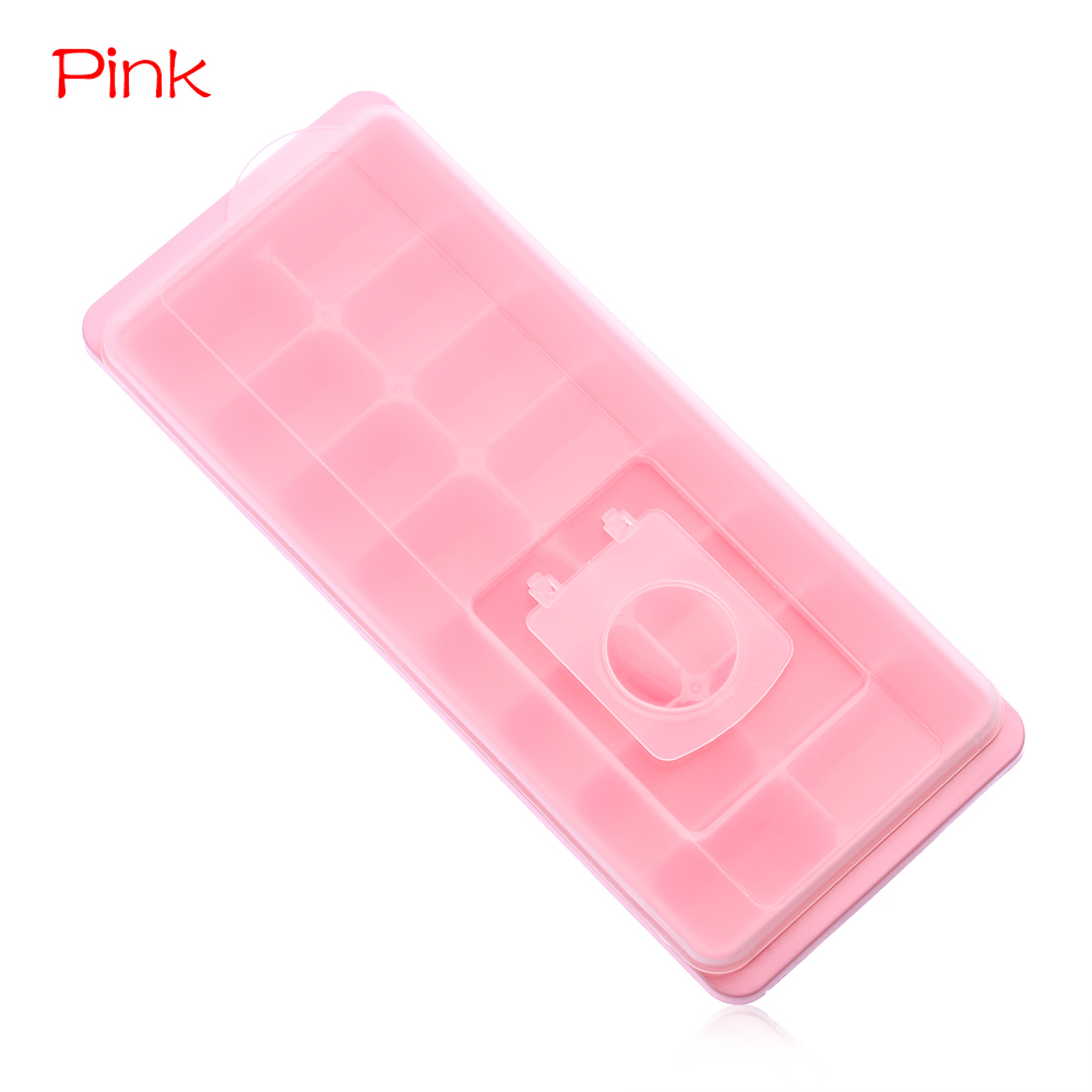 Covered Ice Cube Tray With Lid Reusable Freezer Cube Mold For Jelly And Drinks 5
