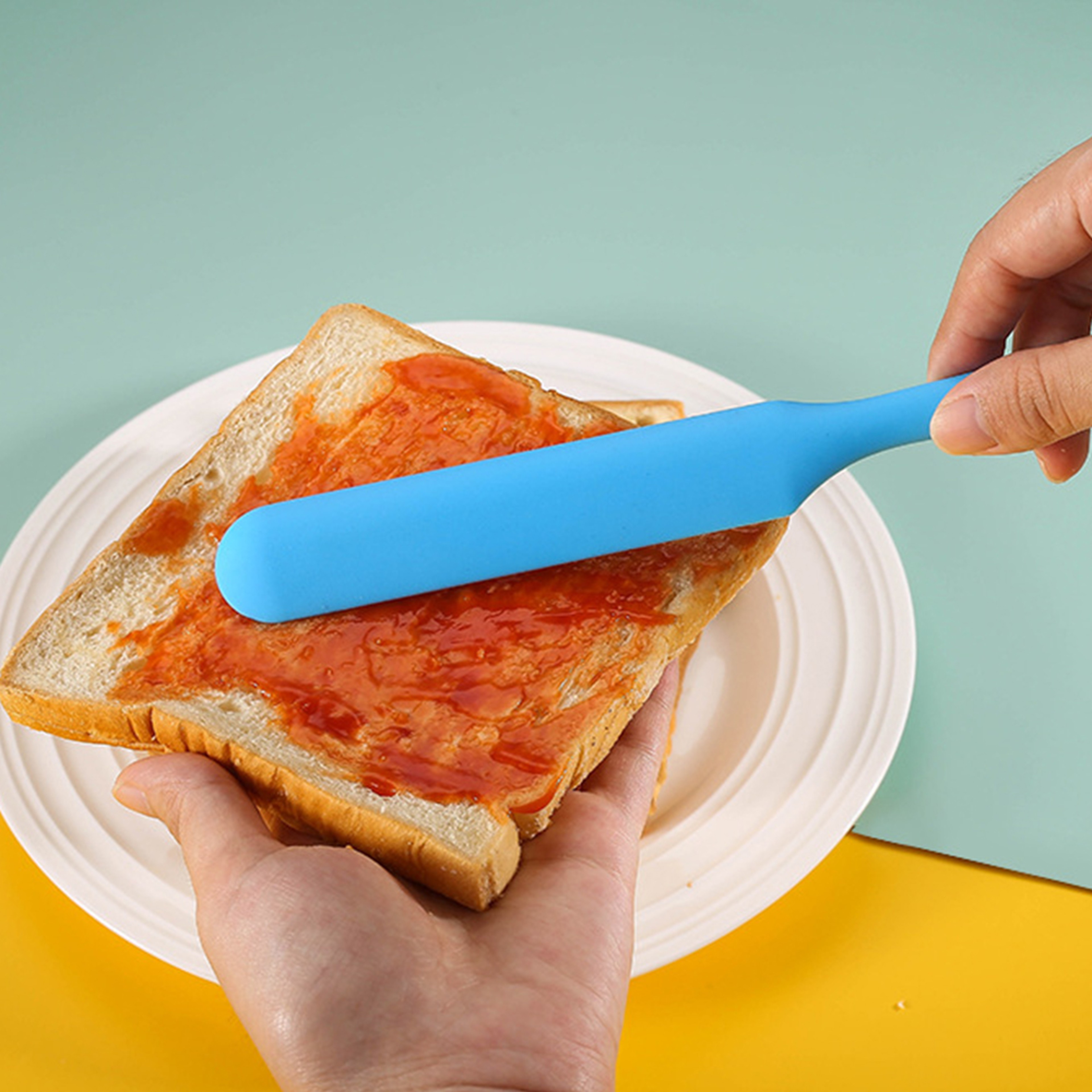 Food Grade Silicone Spatula Cake Scraper Heat Resistant Frosting Spatula 1