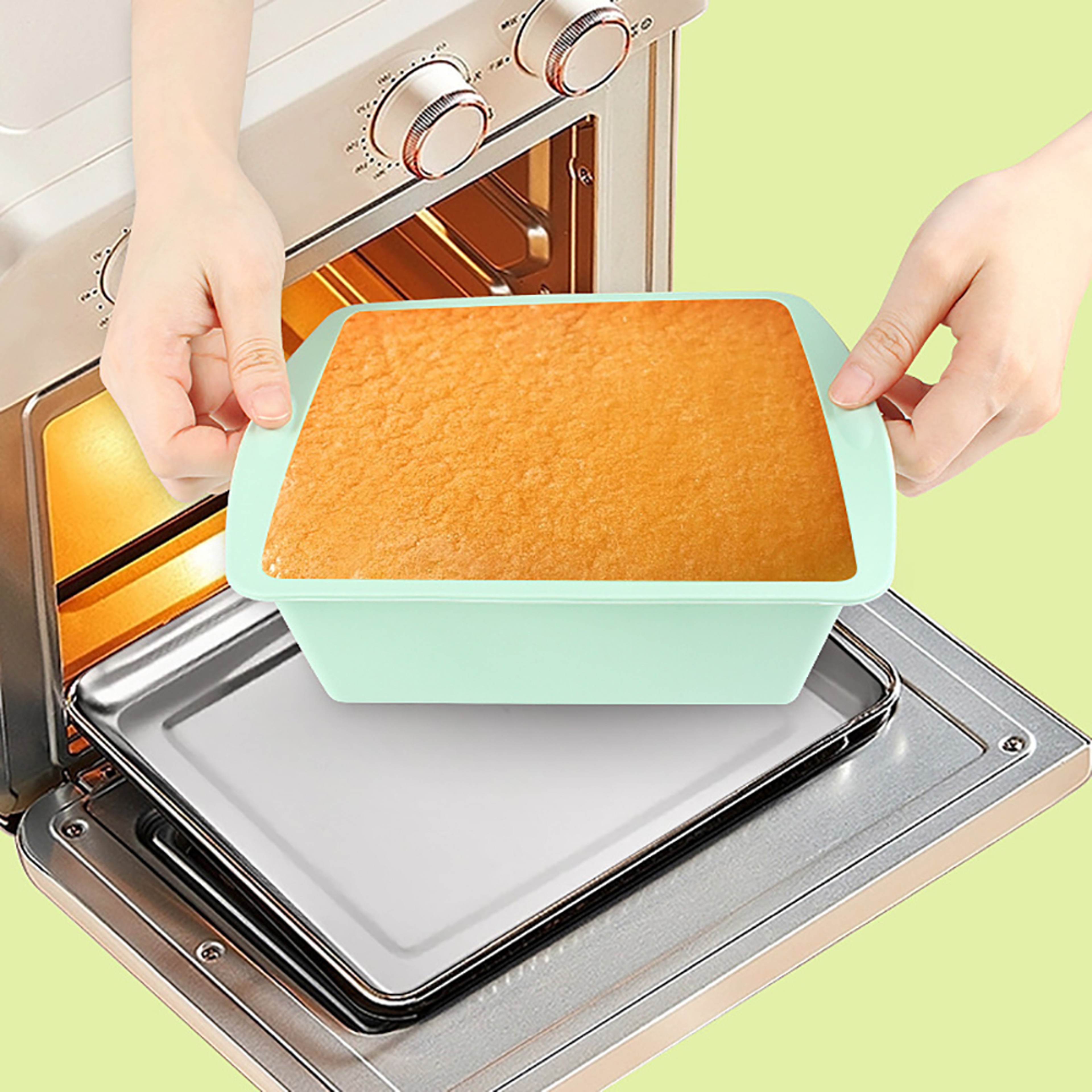 Easy Release Silicone Cake Pan Square Baking Pan for Cakes Brownies and DIY Desserts – view 2