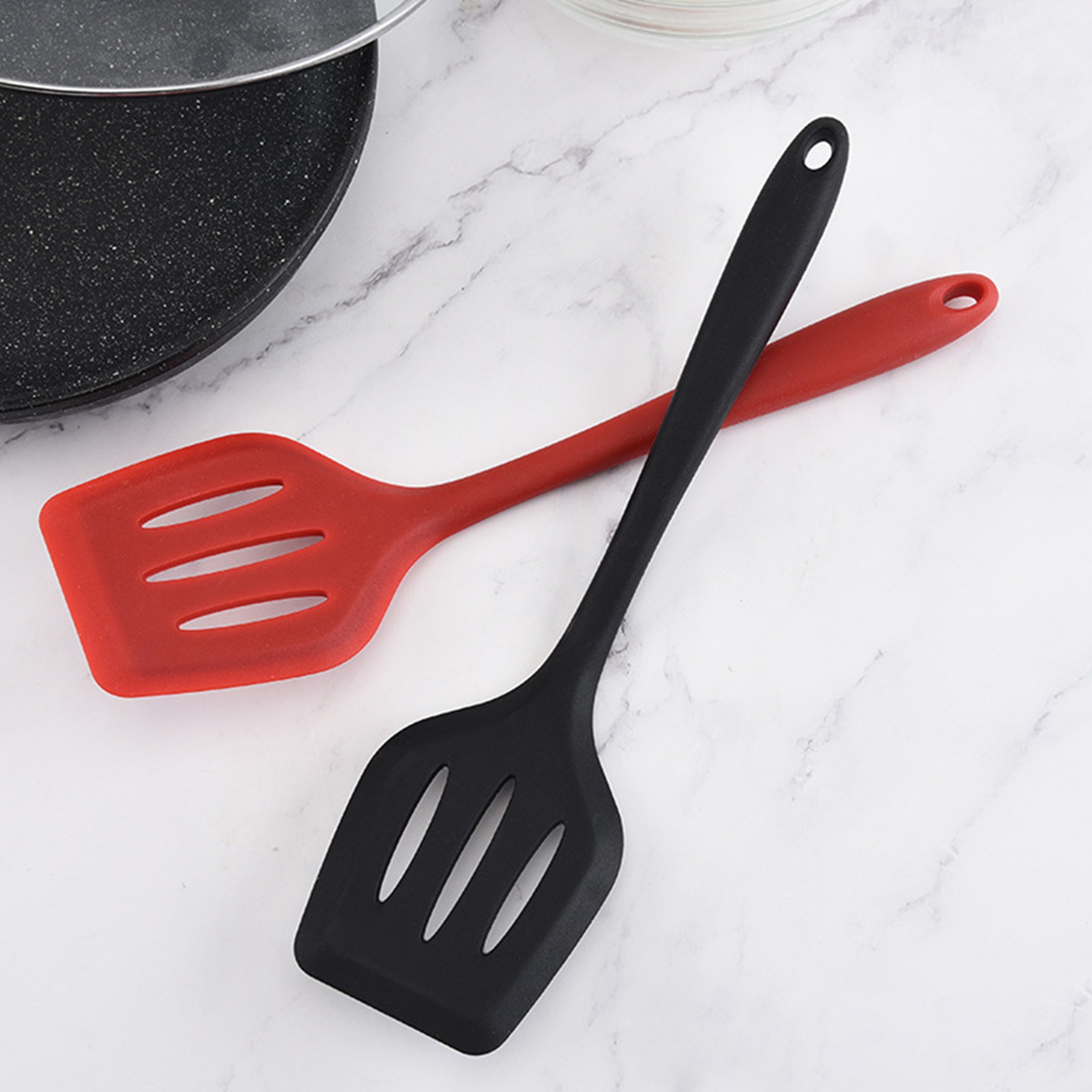 Heat Resistant Silicone Spatula Turner for Pancakes, Steak and Nonstick Cooking – view 3