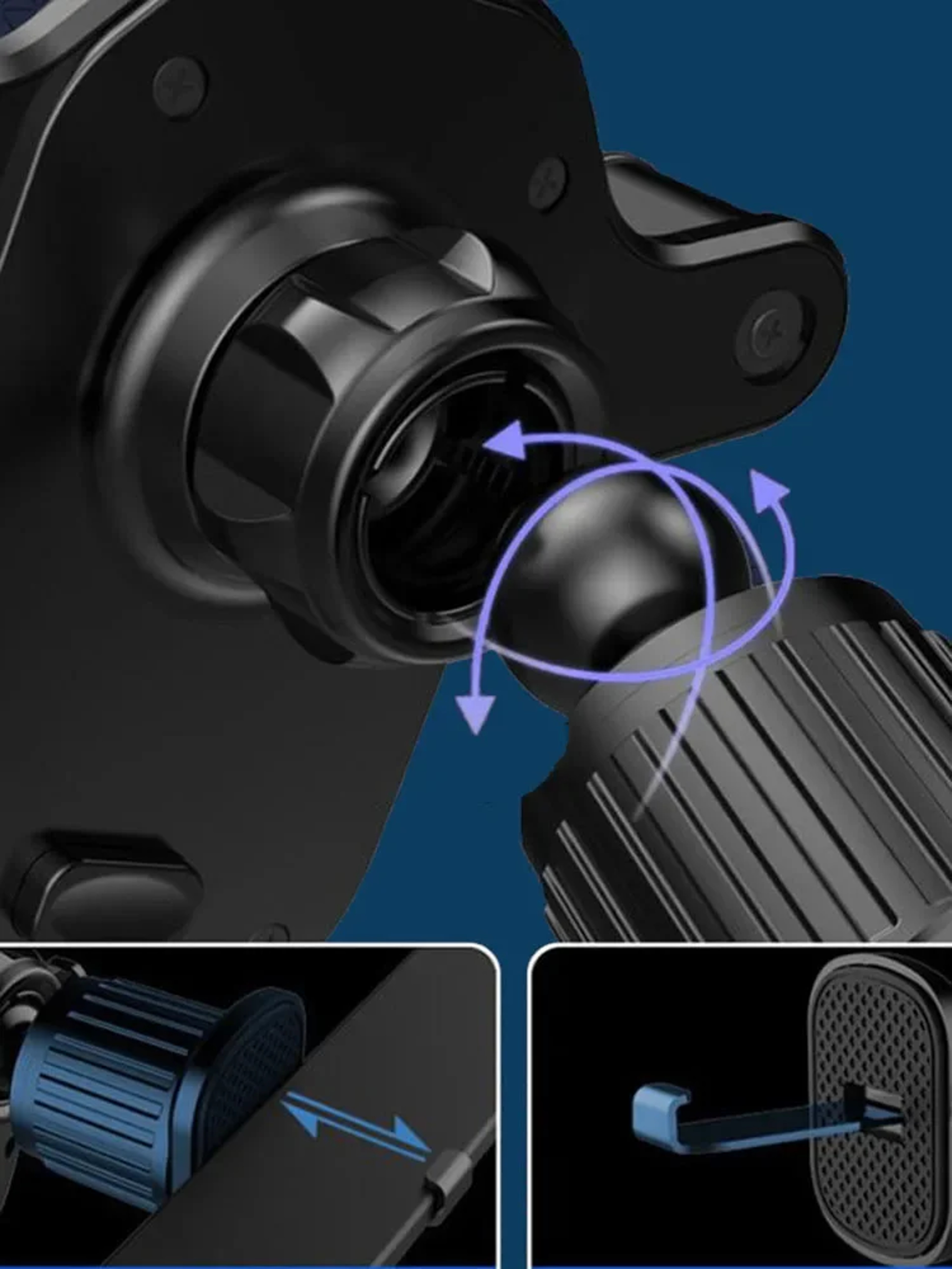 Gravity Car Phone Holder With Air Vent Hook Mount For Smartphones 2