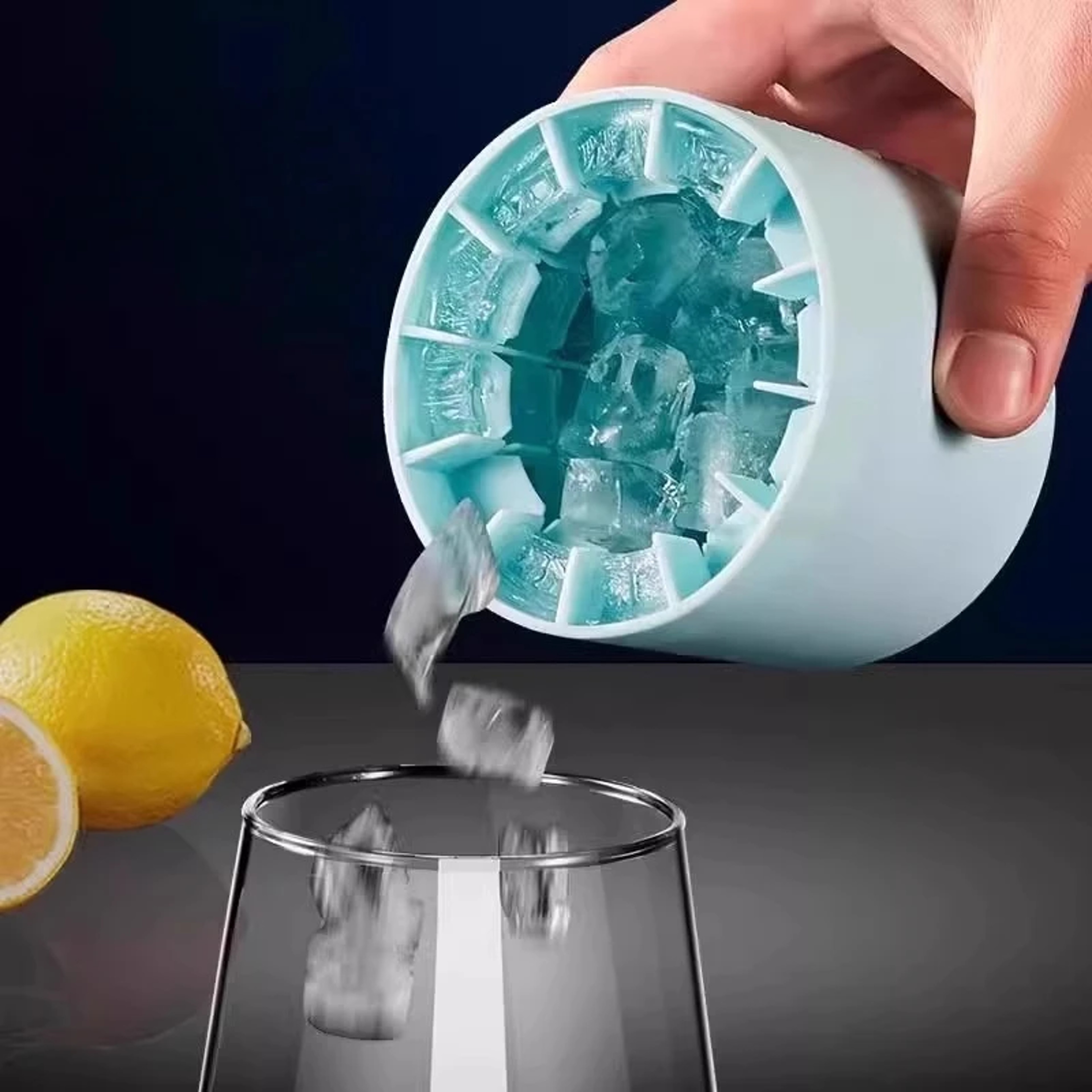 Silicone Cylinder Ice Cube Tray With Lid Easy Release Ice Mold For Tumblers And Water Bottles 0