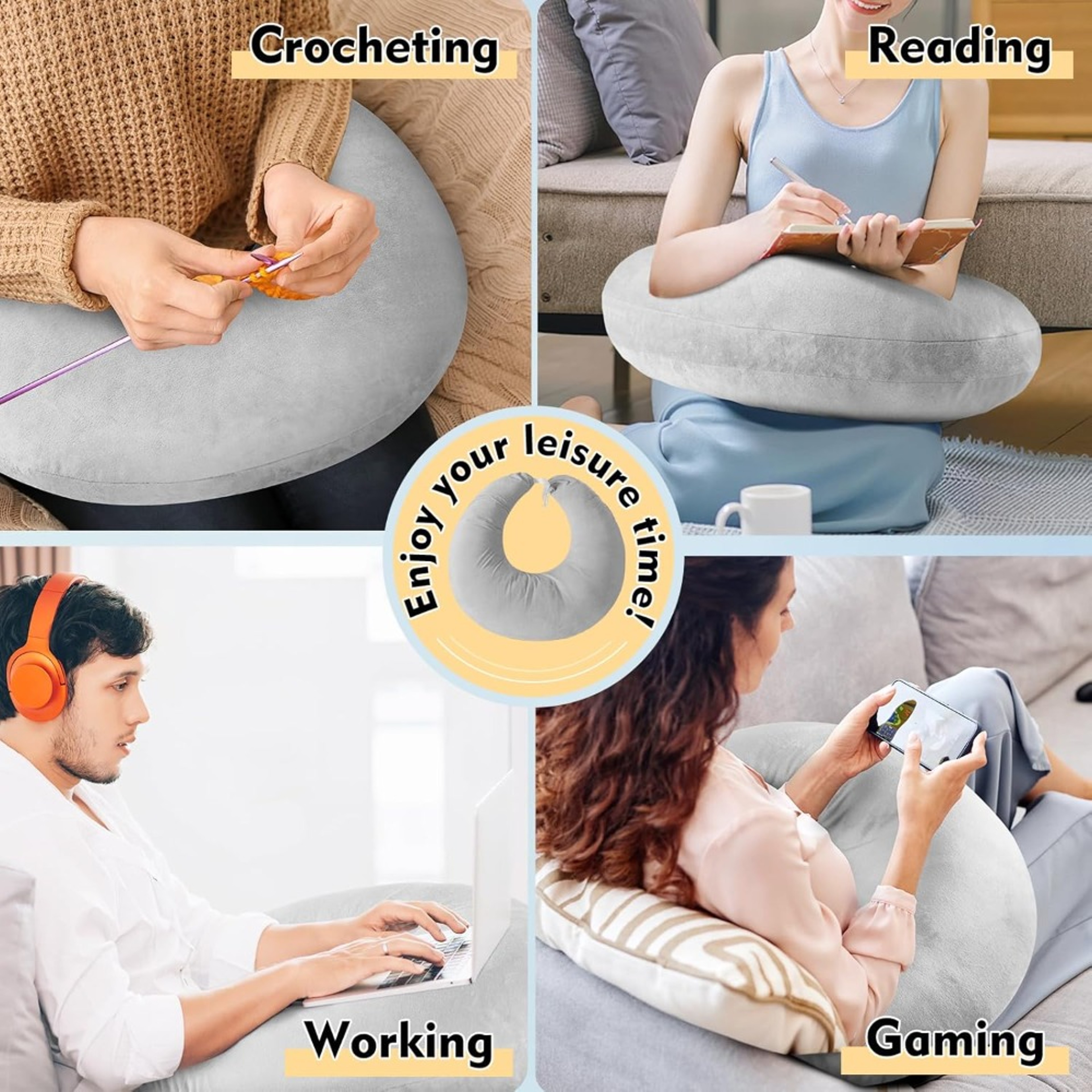 Portable Reading  Gaming Pillow Soft Skin Friendly Arm Support For Desk Comfort 2