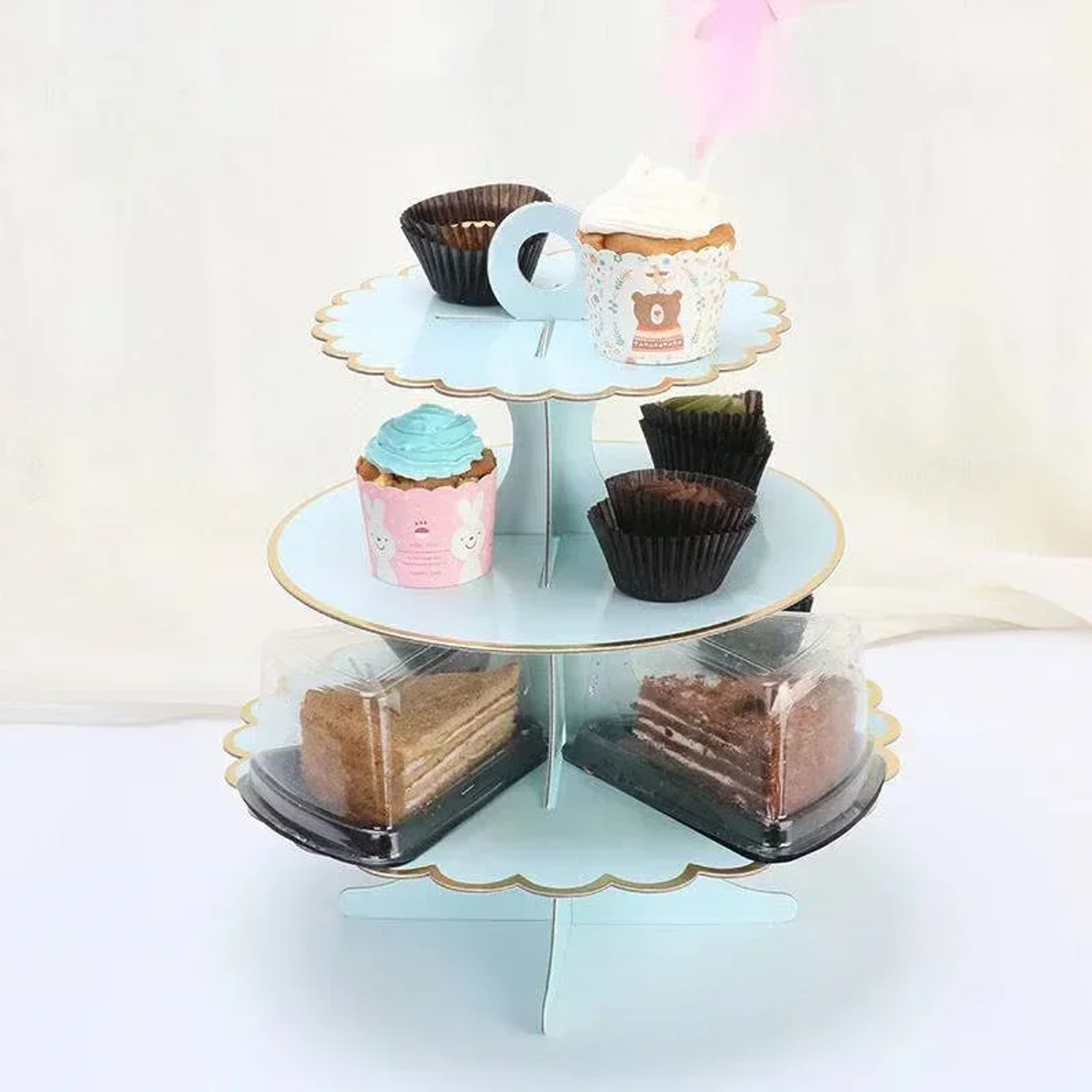 Cake Rack Stand For Afternoon Tea Weddings  Parties Elegant Display Stand For Birthday Christmas  B 3