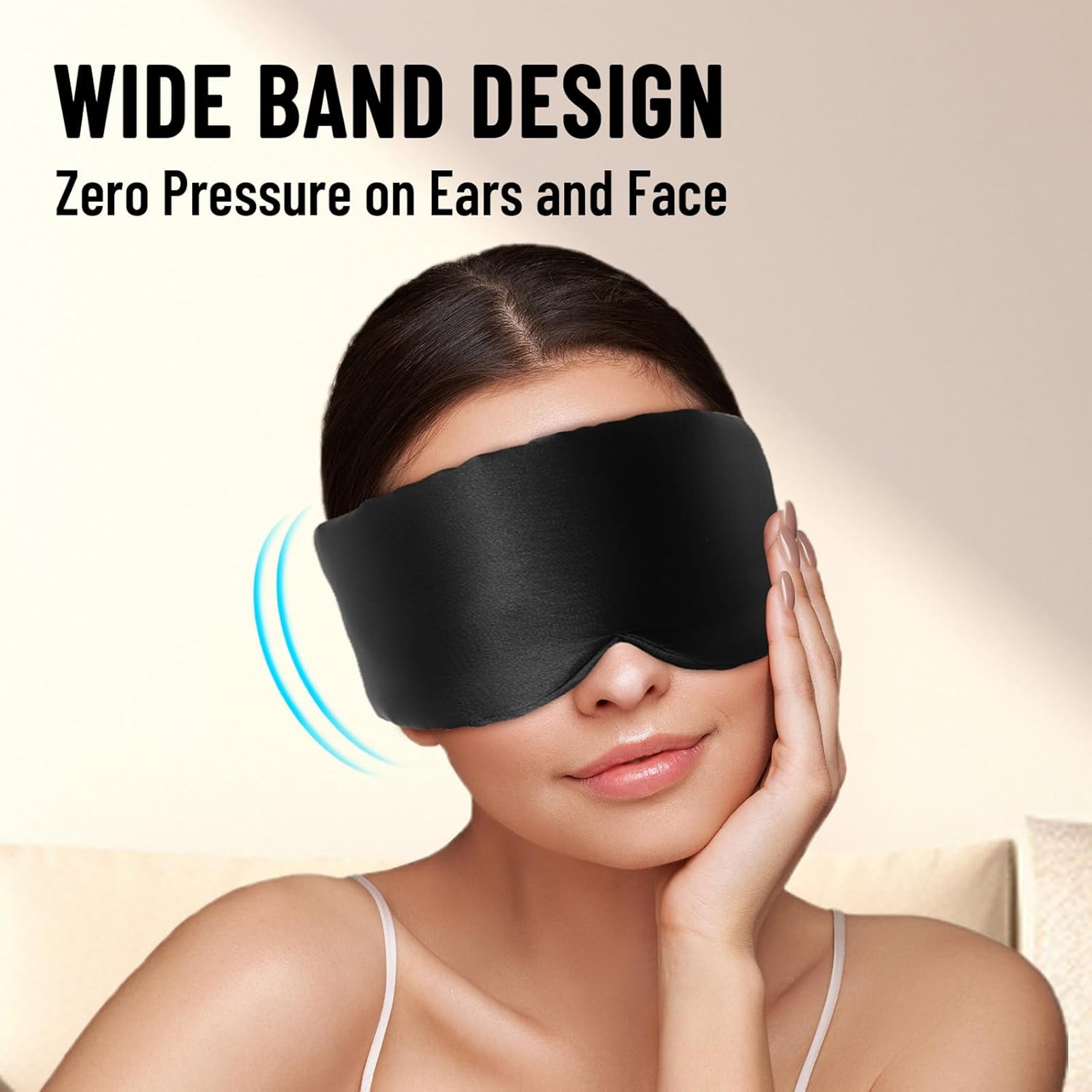 Silk Sleep Mask Large Comfortable Eye Cover For Sleeping Pressure Free  Complete Blackout For Women 3