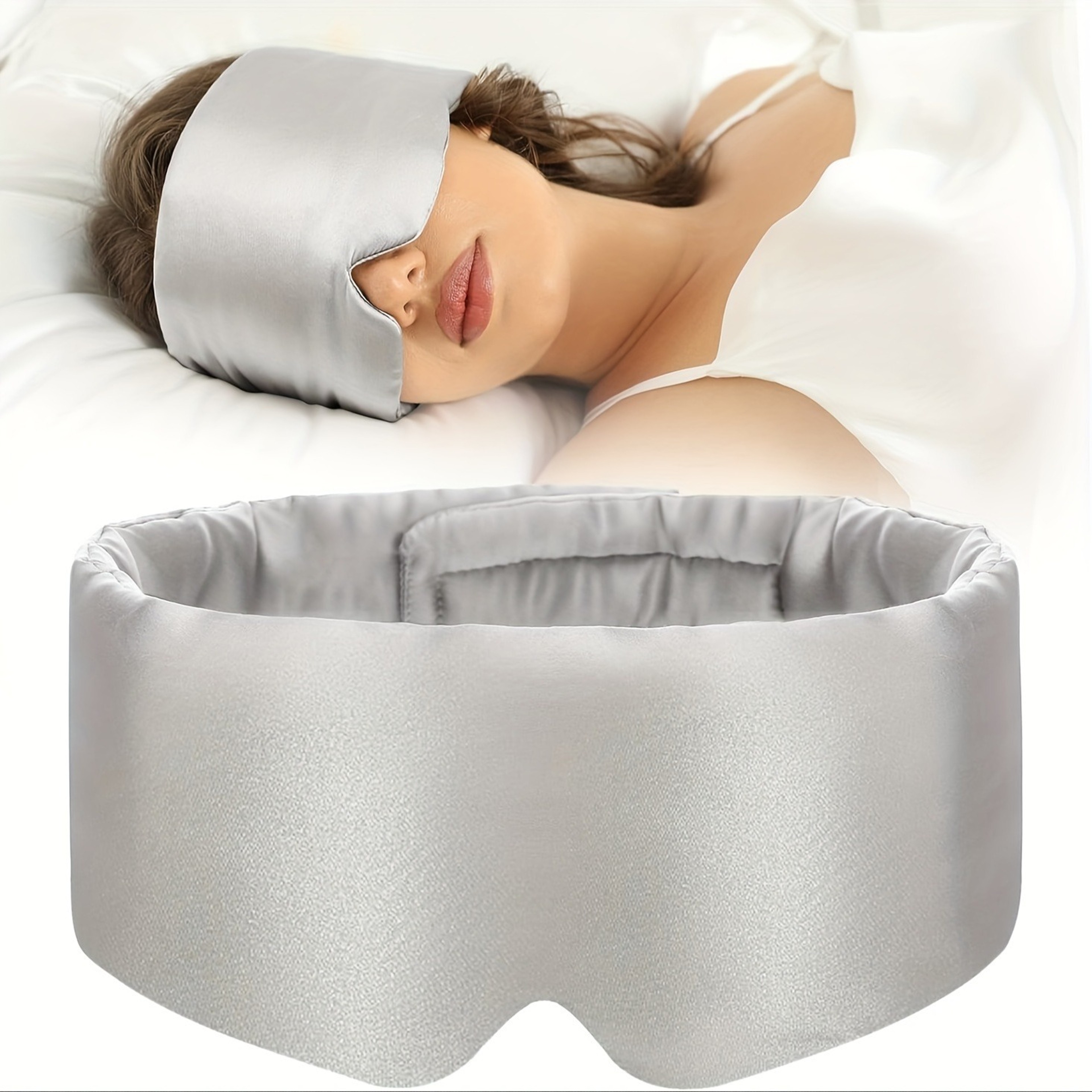 Silk Sleep Mask Large Comfortable Eye Cover For Sleeping Pressure Free  Complete Blackout For Women 7