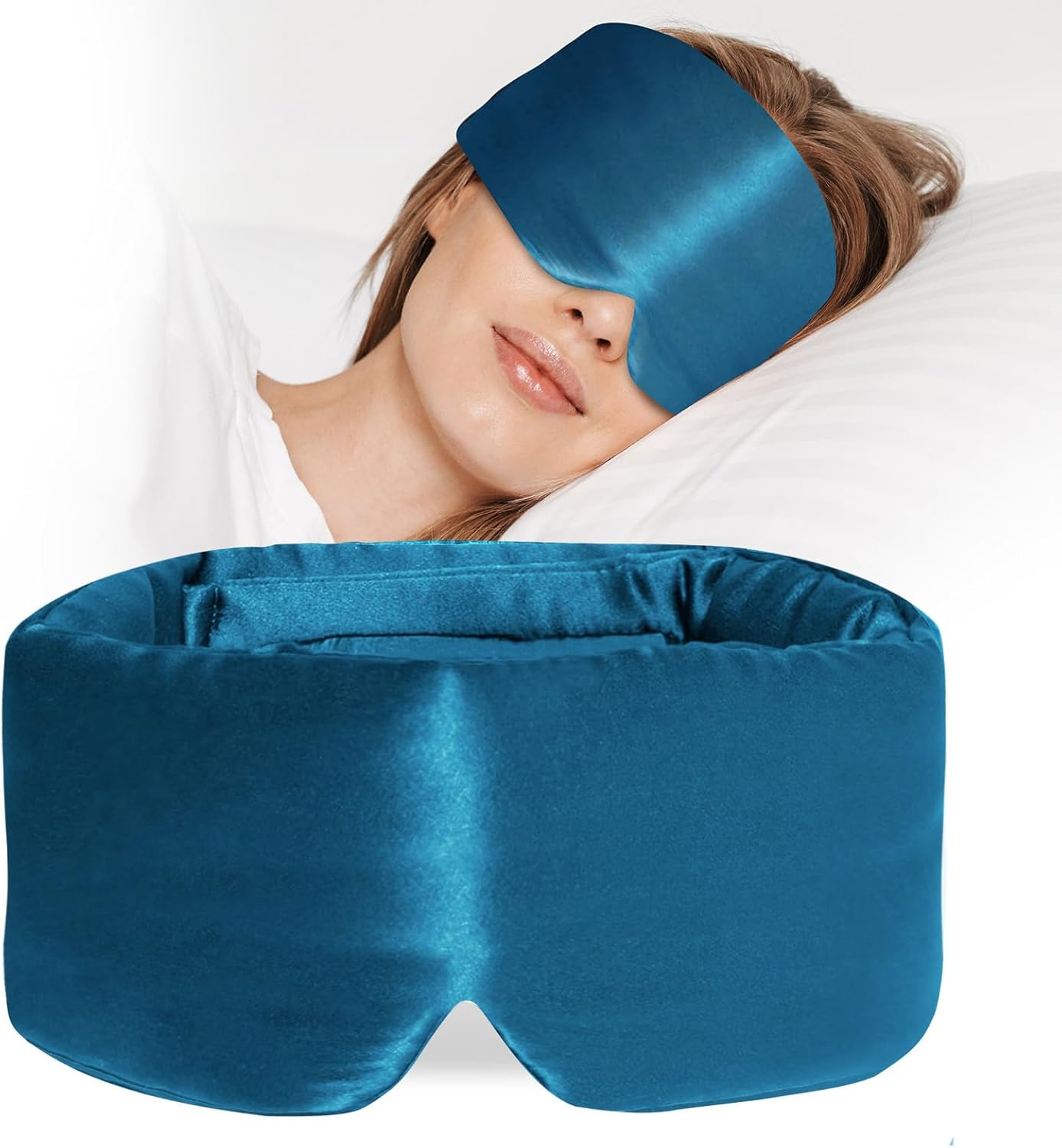 Silk Sleep Mask Large Comfortable Eye Cover For Sleeping Pressure Free  Complete Blackout For Women 8