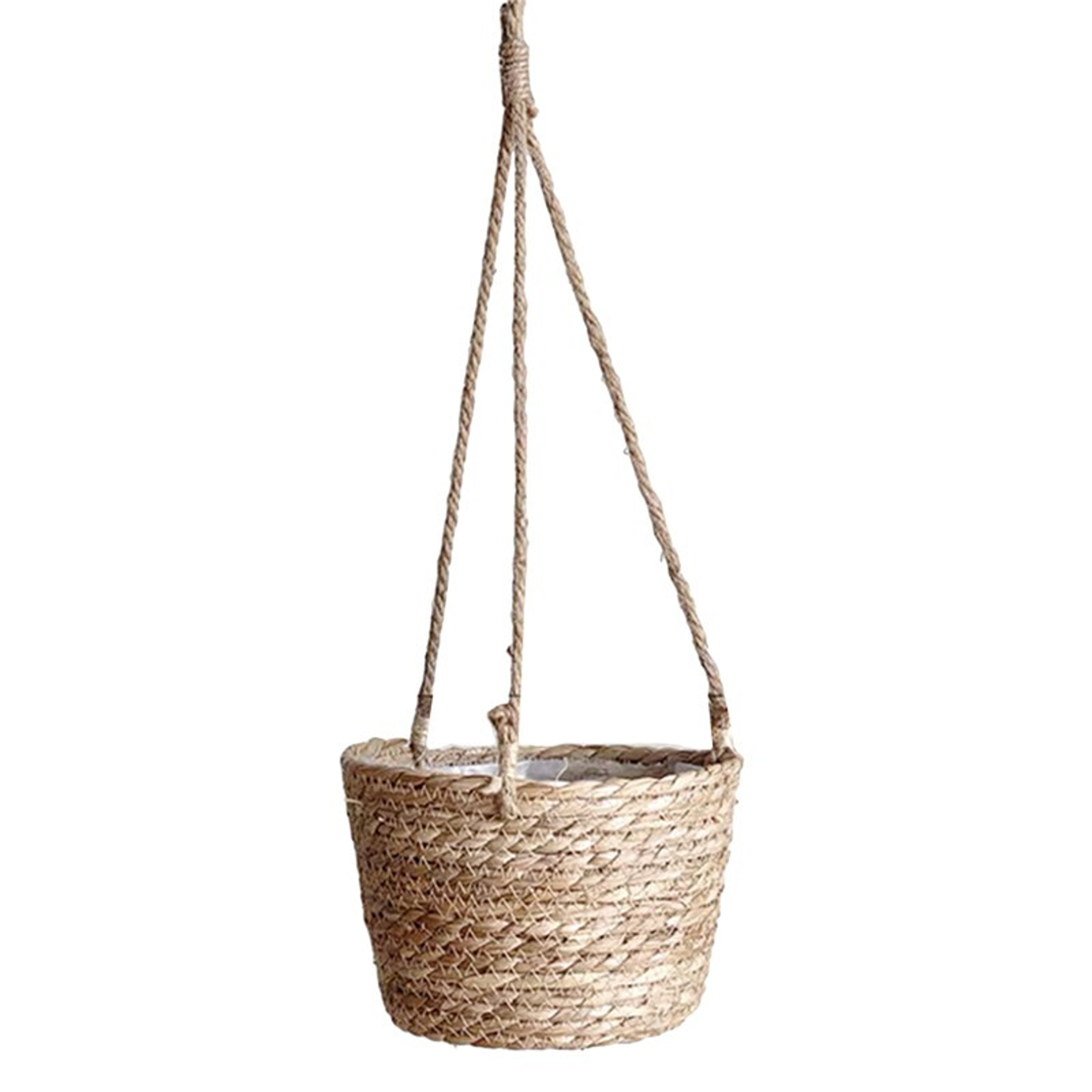 Braided Jute Rope Plant Storage Basket Indoor  Outdoor Hanging Flower Pot Stand 9