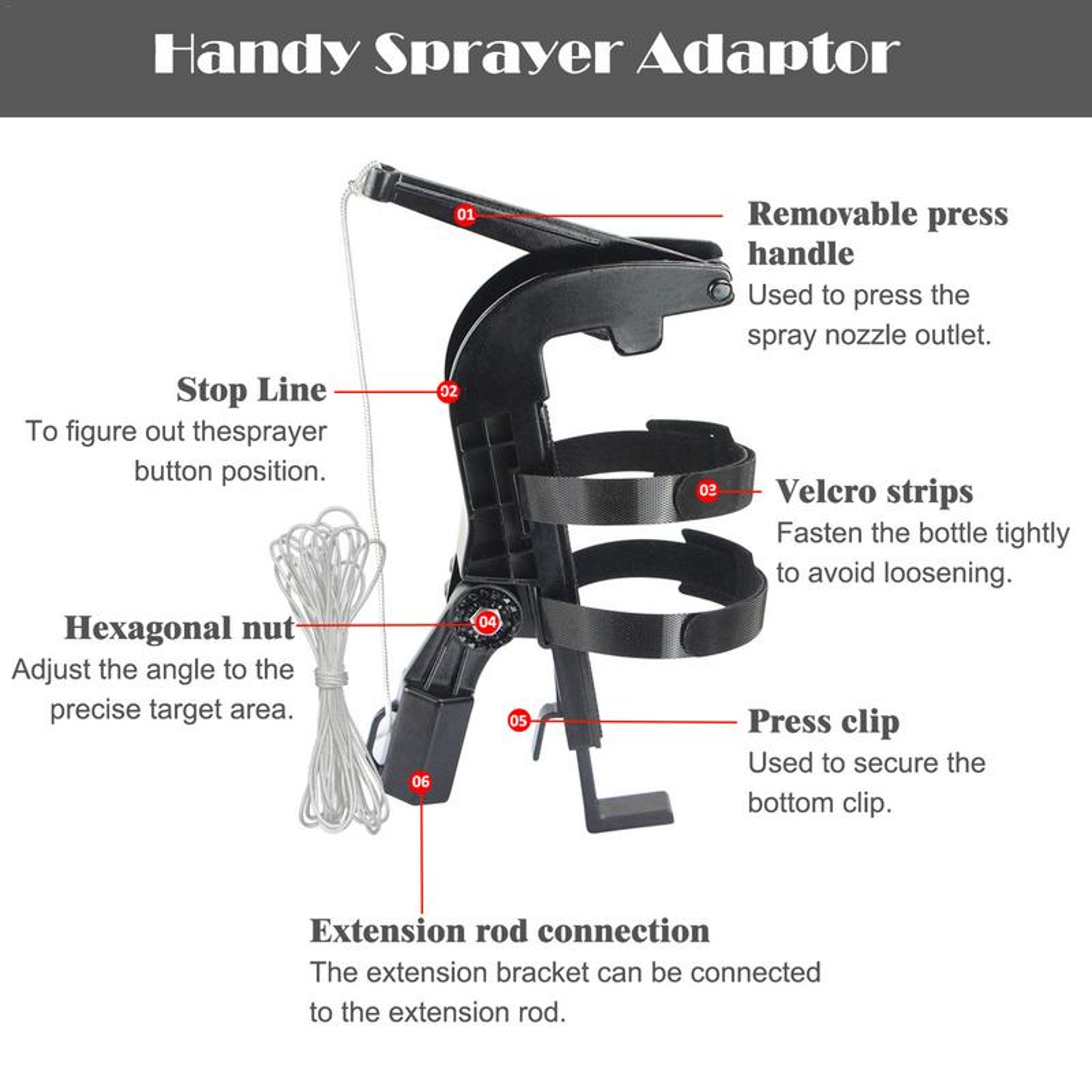 Adjustable Spray Can Extender For Extension Poles Wasp Spray Aerosol Can Pole Adapter 3