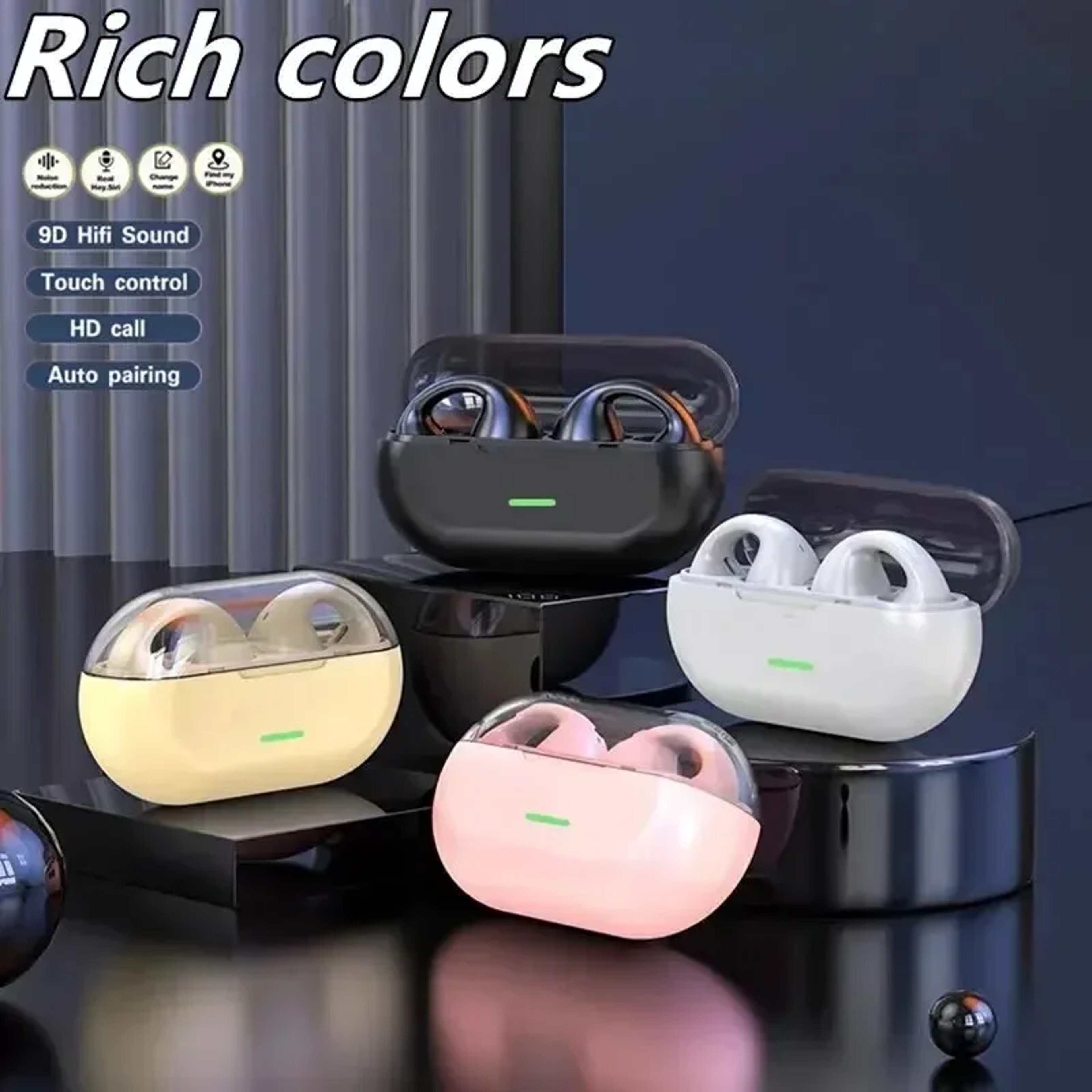 Open Ear Clip On Wireless Bluetooth Earbuds for Sports and Calls – view 4