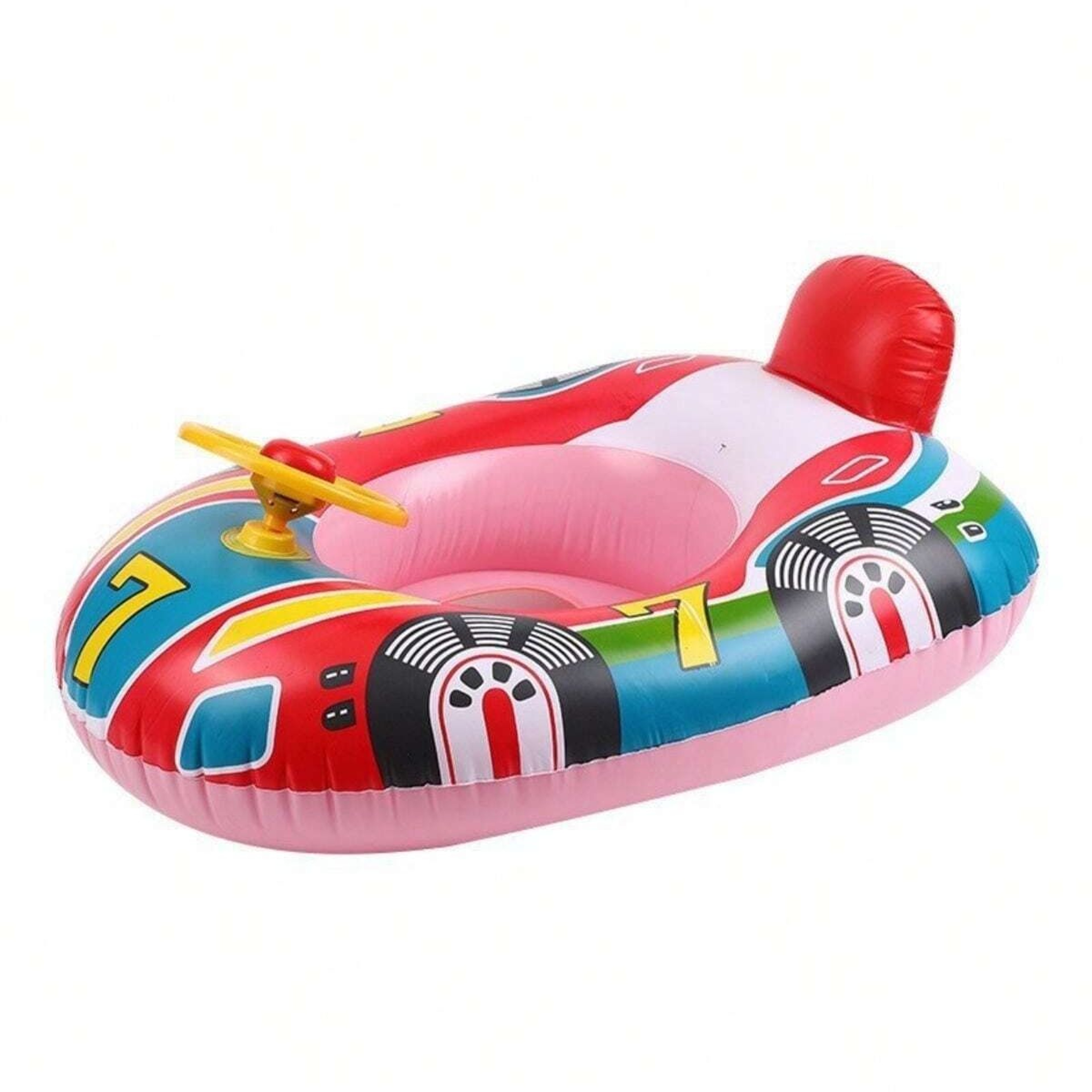 Toddler Pool Float Car With Handles Safe Baby Swim Ring For Summer Water Fun 4
