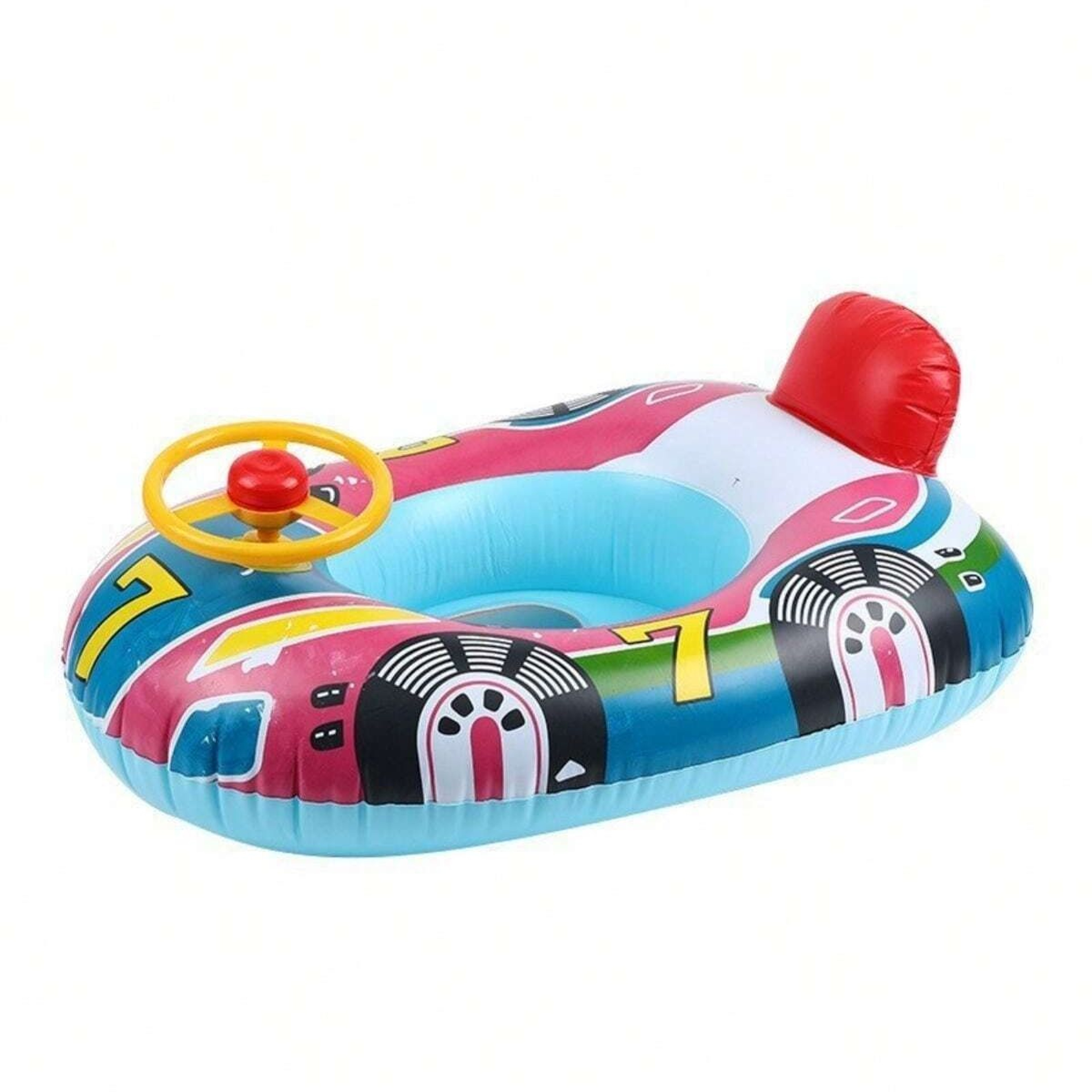 Toddler Pool Float Car With Handles Safe Baby Swim Ring For Summer Water Fun 5