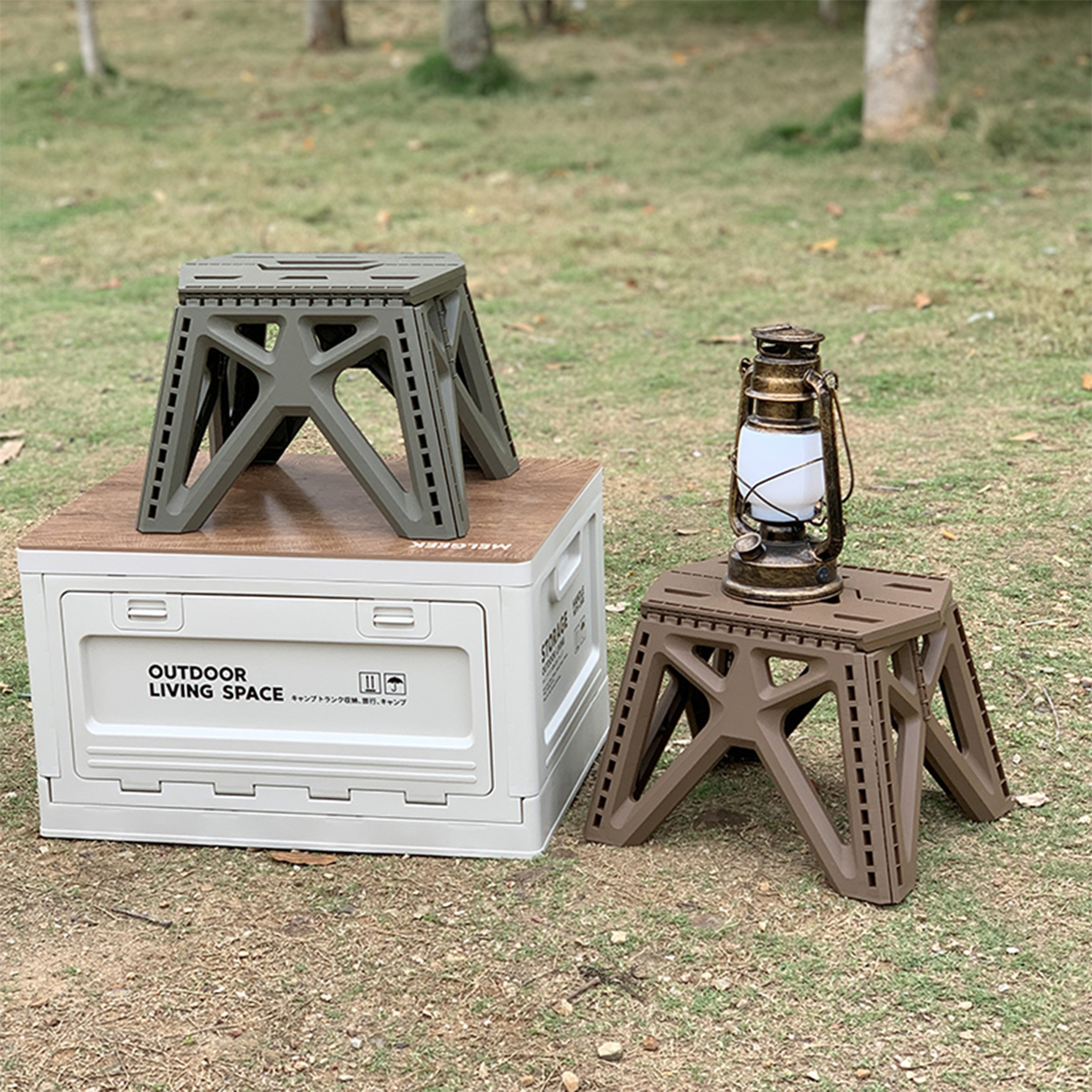 Portable Folding Stool For Adults Heavy Duty Camping Stool For Hiking Fishing BBQ 5