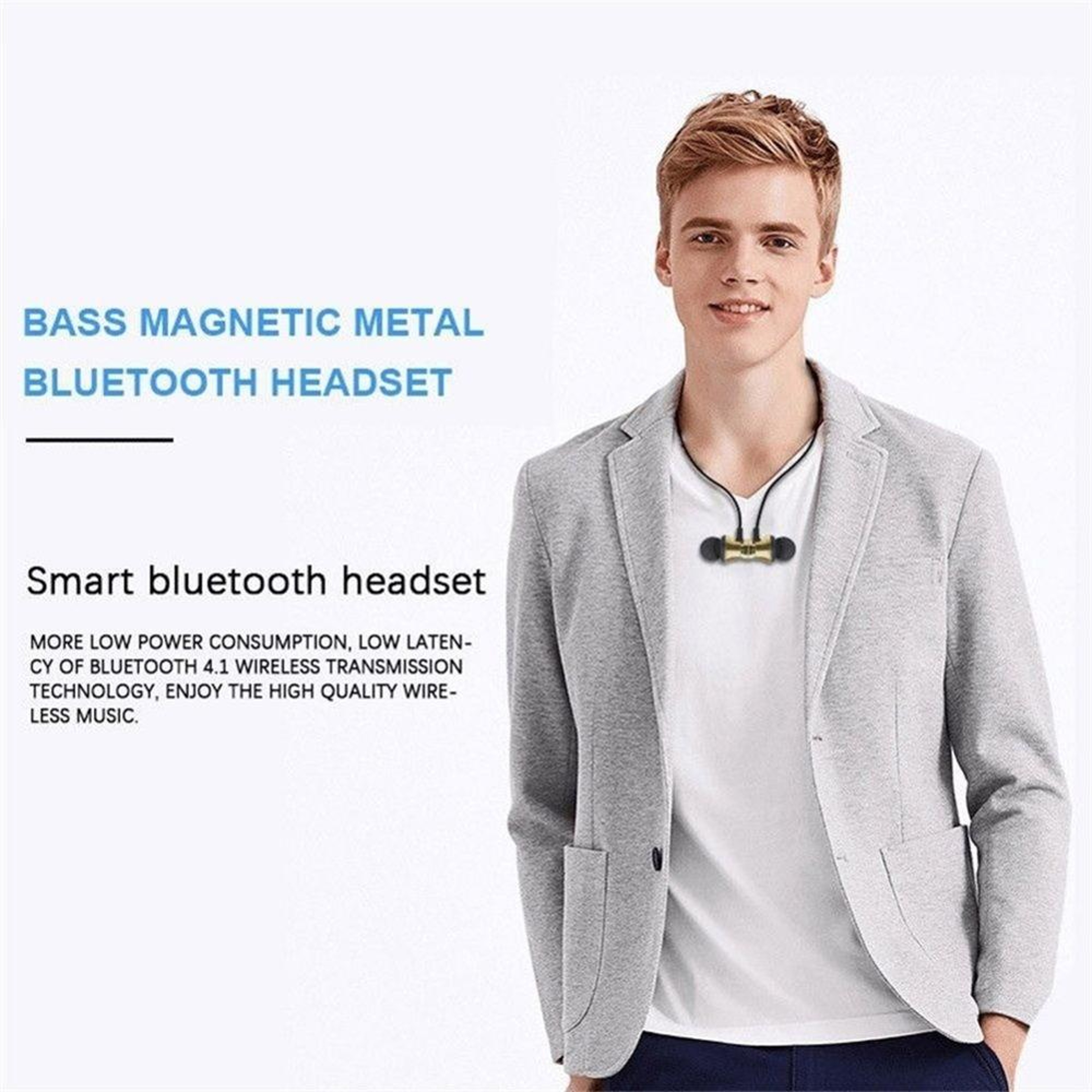 Magnetic Neckband Earbuds with Mic Waterproof Bluetooth Sport Earphones – view 6