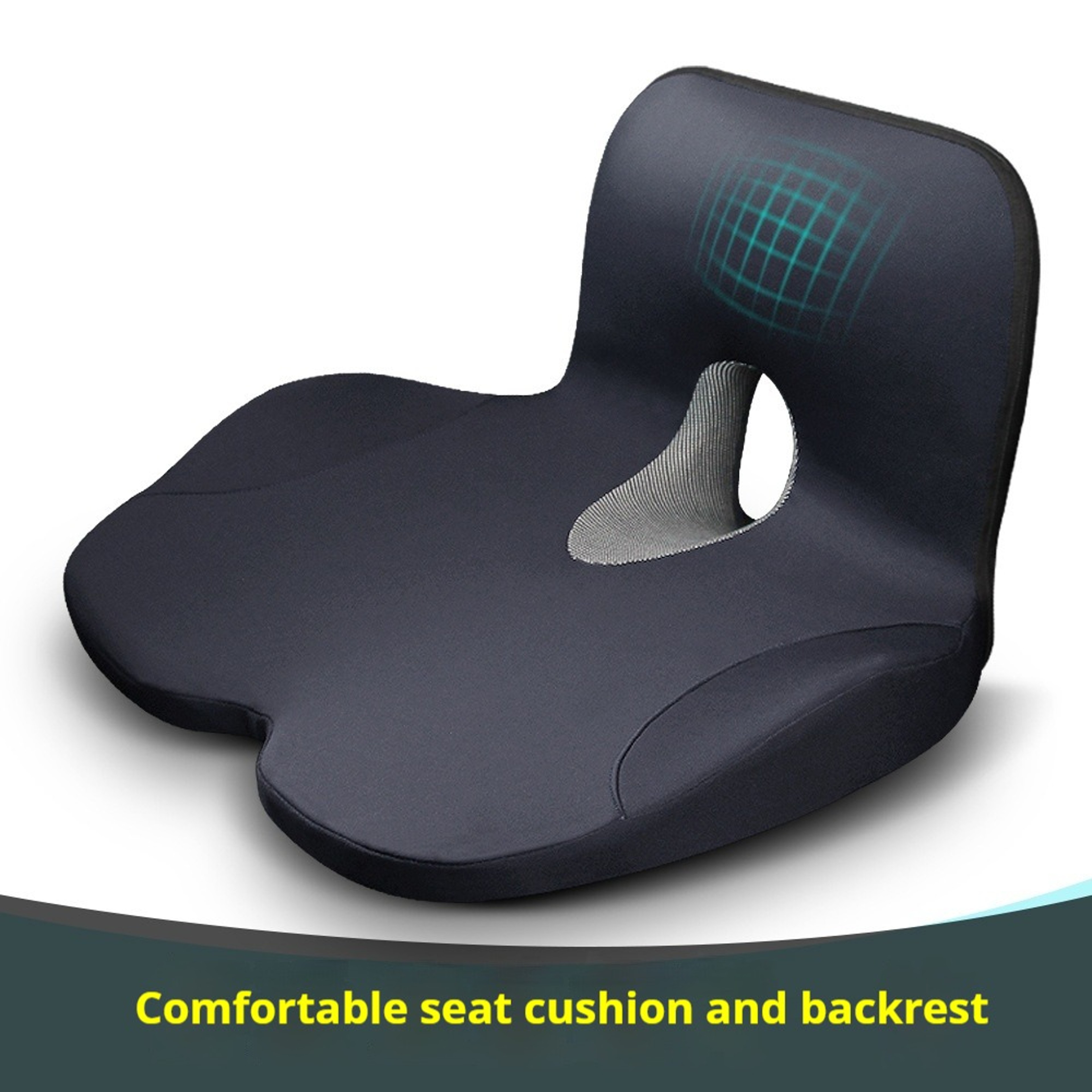 Ergonomic L Shaped Memory Foam Seat Cushion For Office Chair Back And Hip Support 0