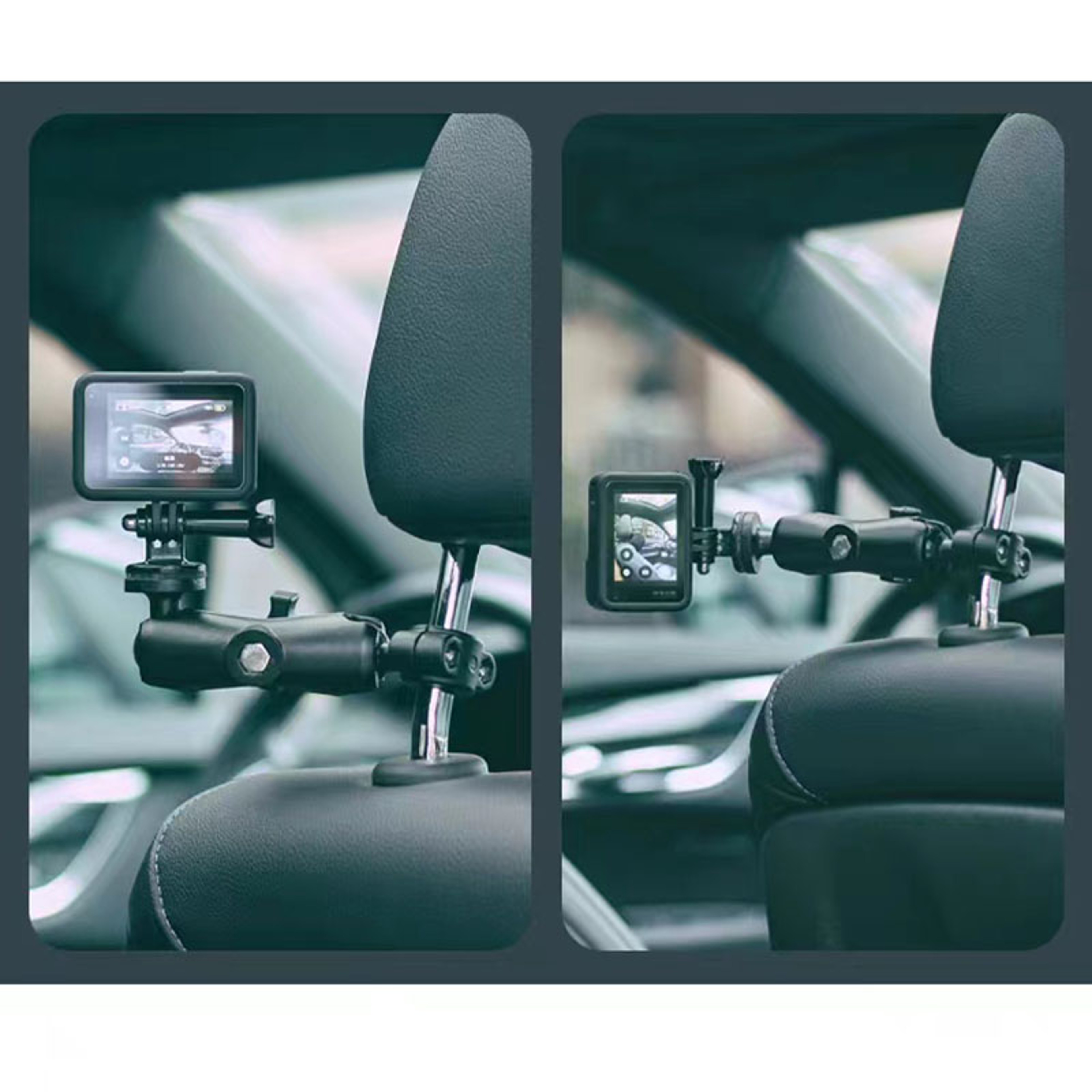Universal Car Headrest Camera Mount For POV Vlogging And Action Cam Stability 1