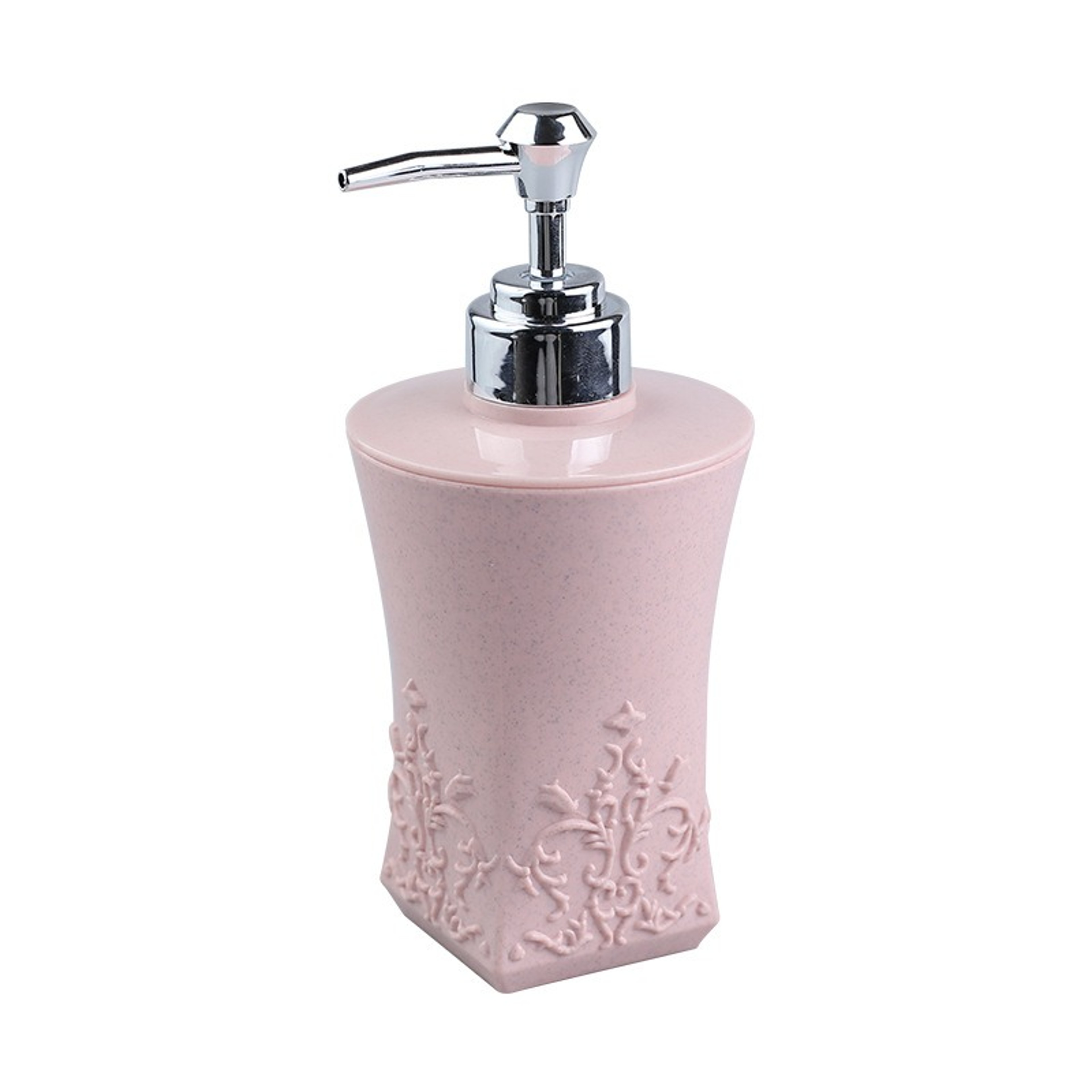 Vintage Carved Glass Soap Dispenser with Rustproof Pump for Elegant Bathroom Decor – view 7