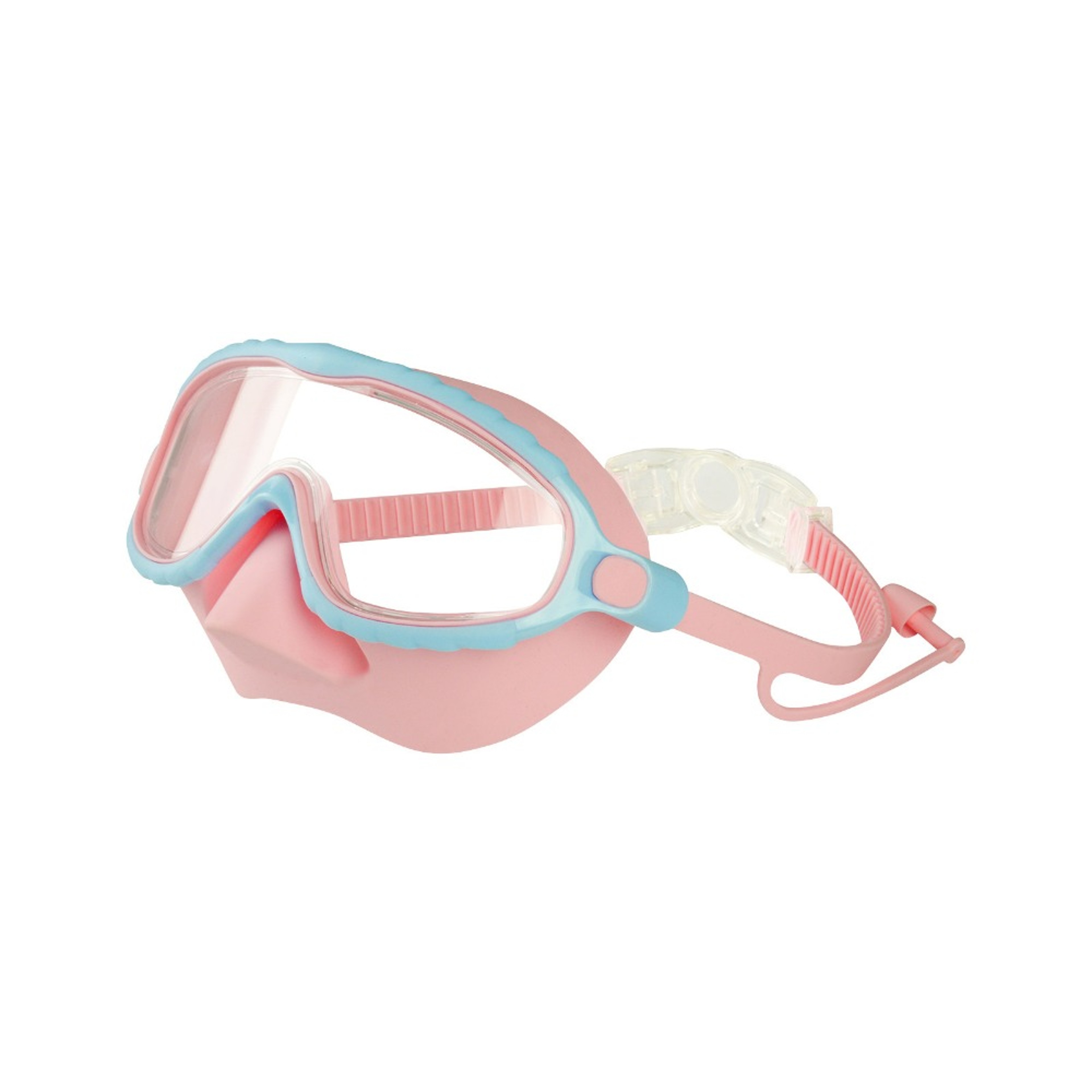 Kids Anti Fog Swim Goggles With Nose Cover Wide View Panoramic Diving Mask For Toddlers 6